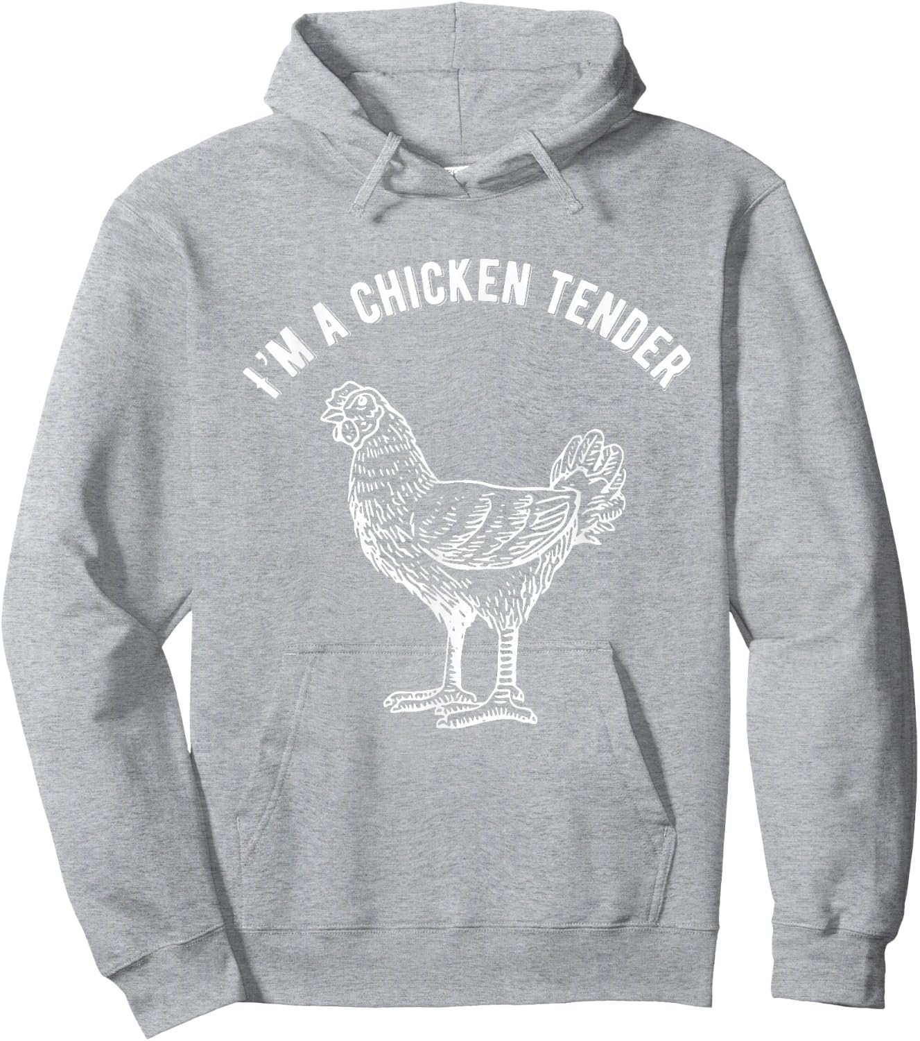 Funny I'm a Chicken Tender Hoodie - Hoodie | Ash