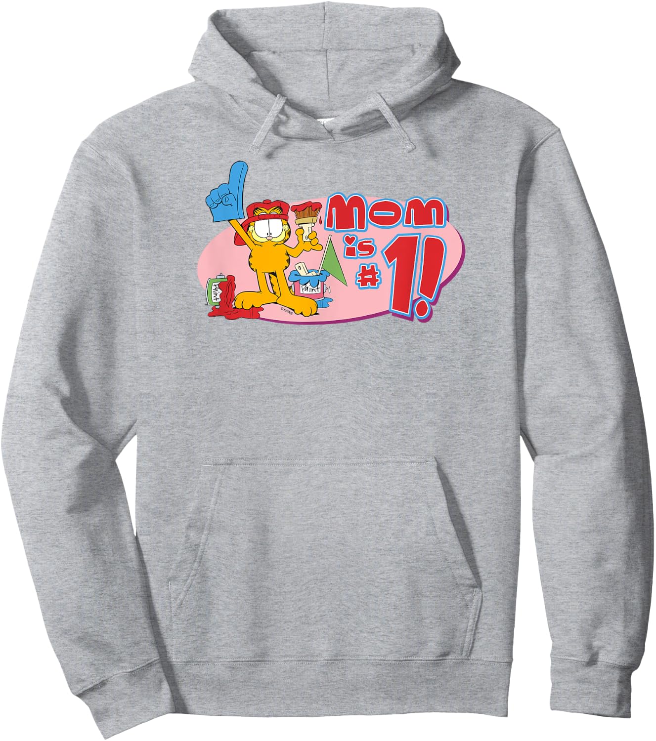 Garfield Mom Number One Hoodie - Hoodie | Ash