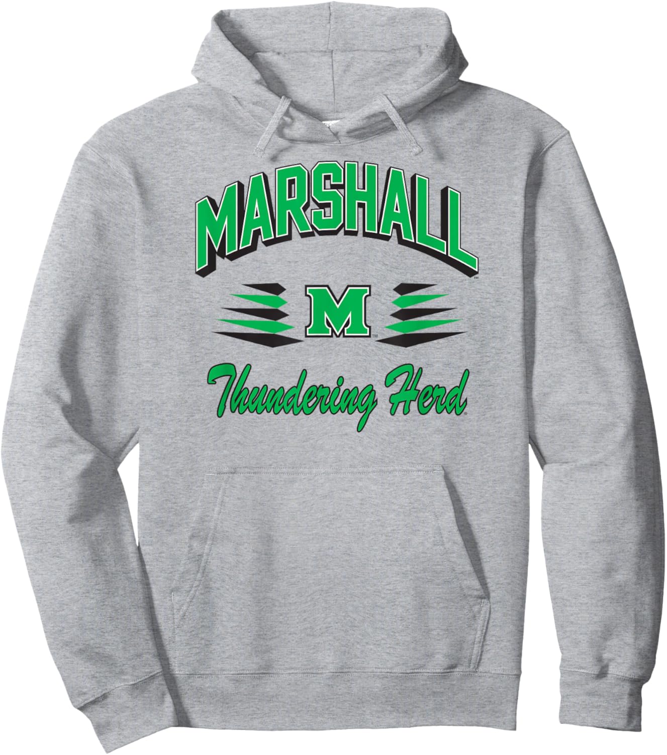 Marshall Thundering Herd Retro Diamond Gray Hoodie - Hoodie | Ash