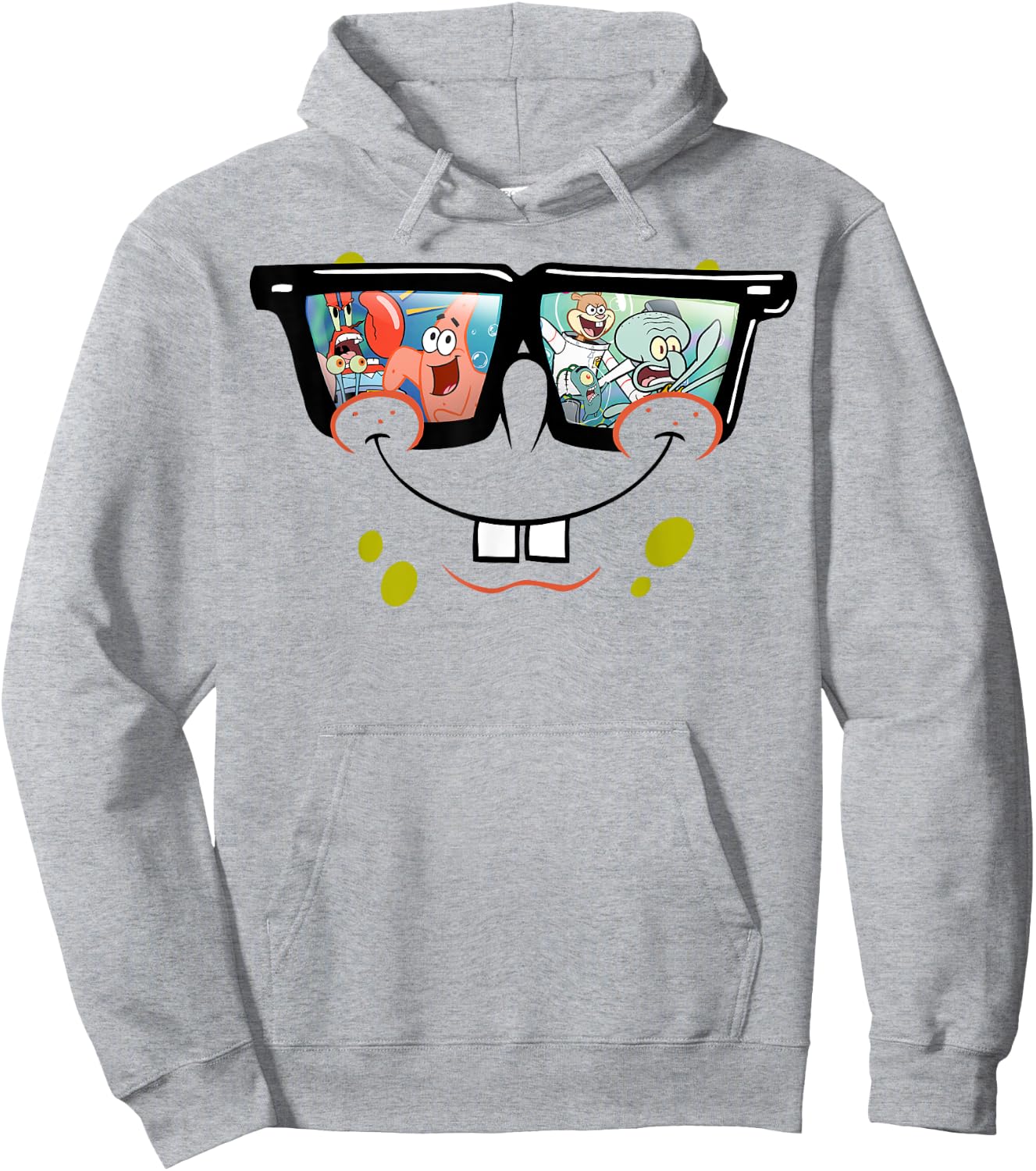 Spongebob SquarePants Sunglasses Reflection Hoodie - Hoodie | Ash