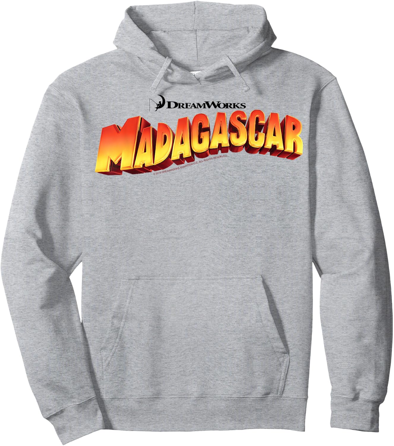 Madagascar Classic Movie Logo Hoodie - Hoodie | Ash
