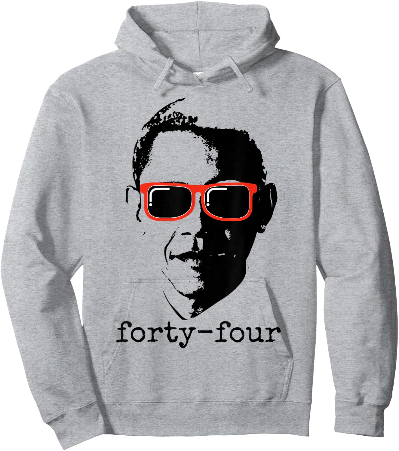 Obama 44 President Hoodie - Hoodie | Ash