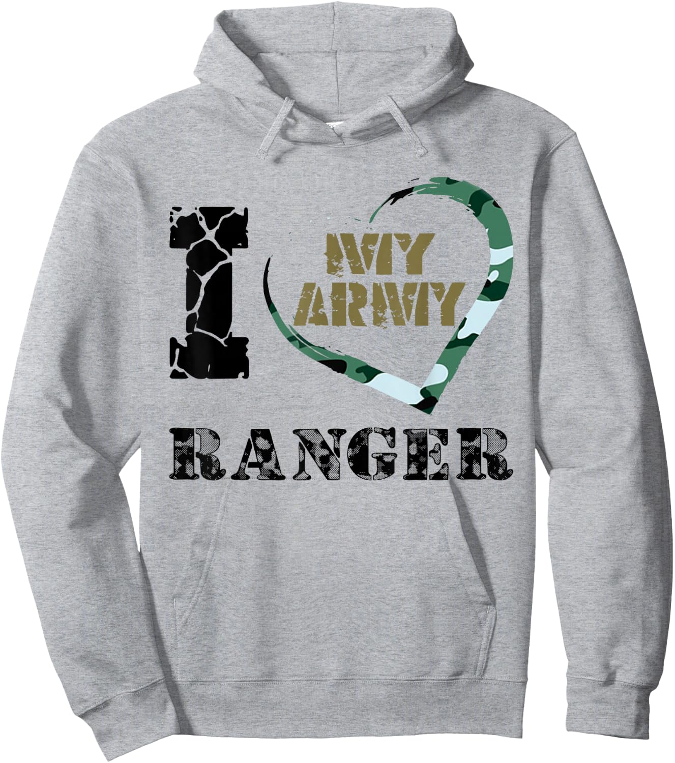 I Love My Army Ranger - Proud Military Hoodie - Hoodie | Ash