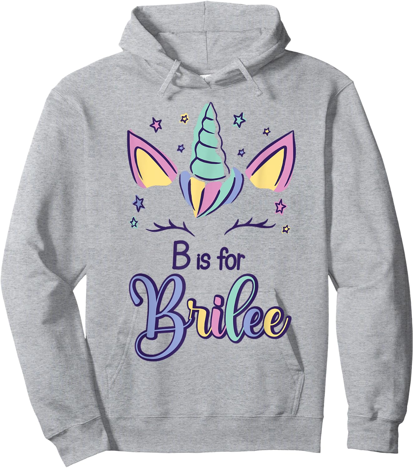 First Name Brilee Personalized B Is For Brilee Hoodie - Hoodie | Ash