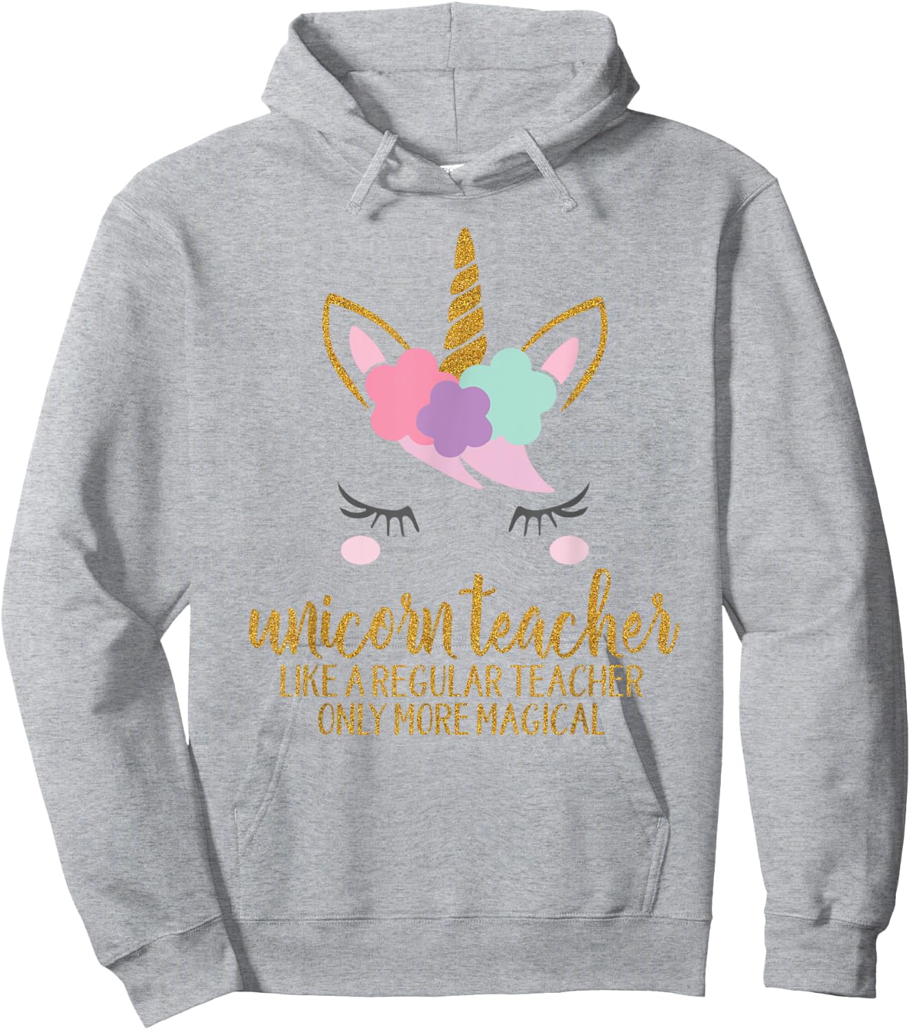 Unicorn Teacher Shirt , School Teacher Gift Hoodie - Hoodie | Ash
