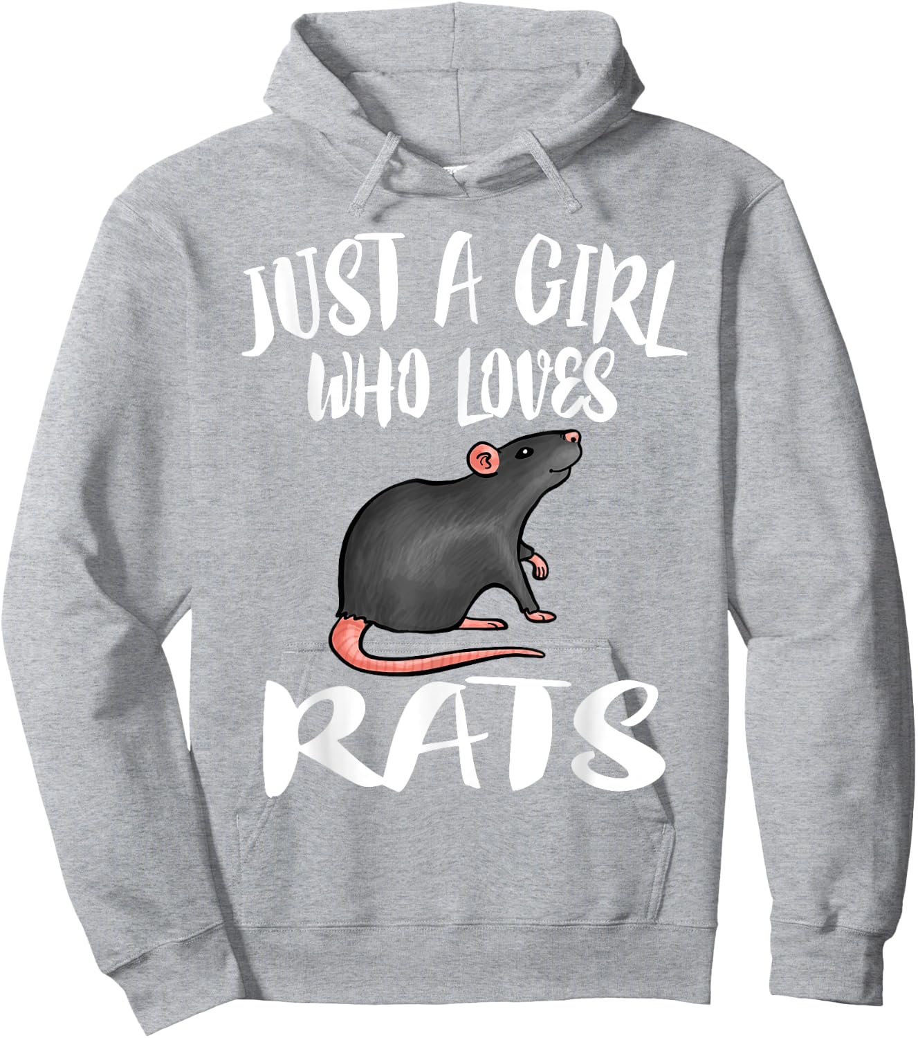 Just A Girl Who Loves Rats Owner Lover Gift Hoodie - Hoodie | Ash