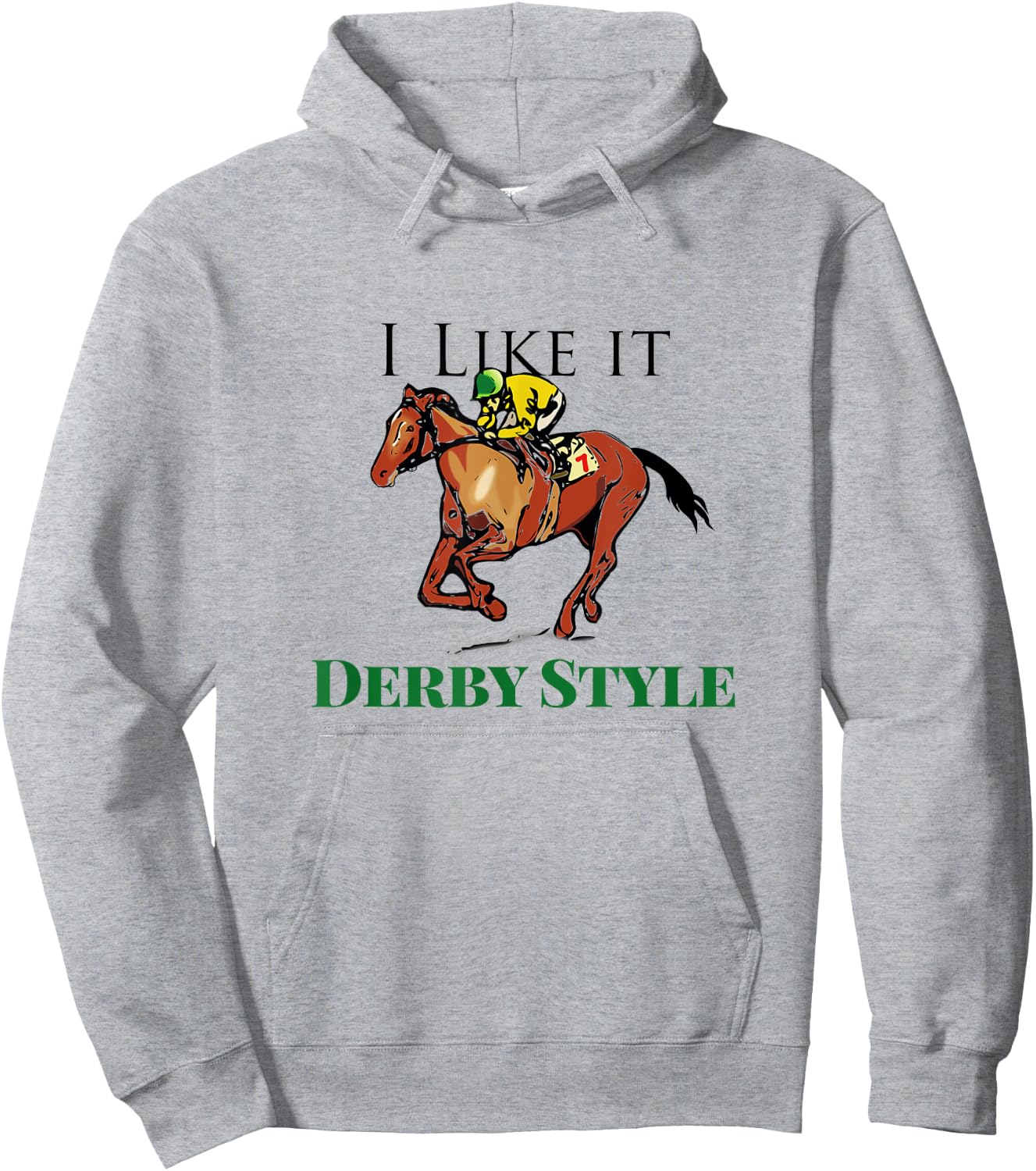 Funny Derby Horse Shirt Hoodie - Hoodie | Ash