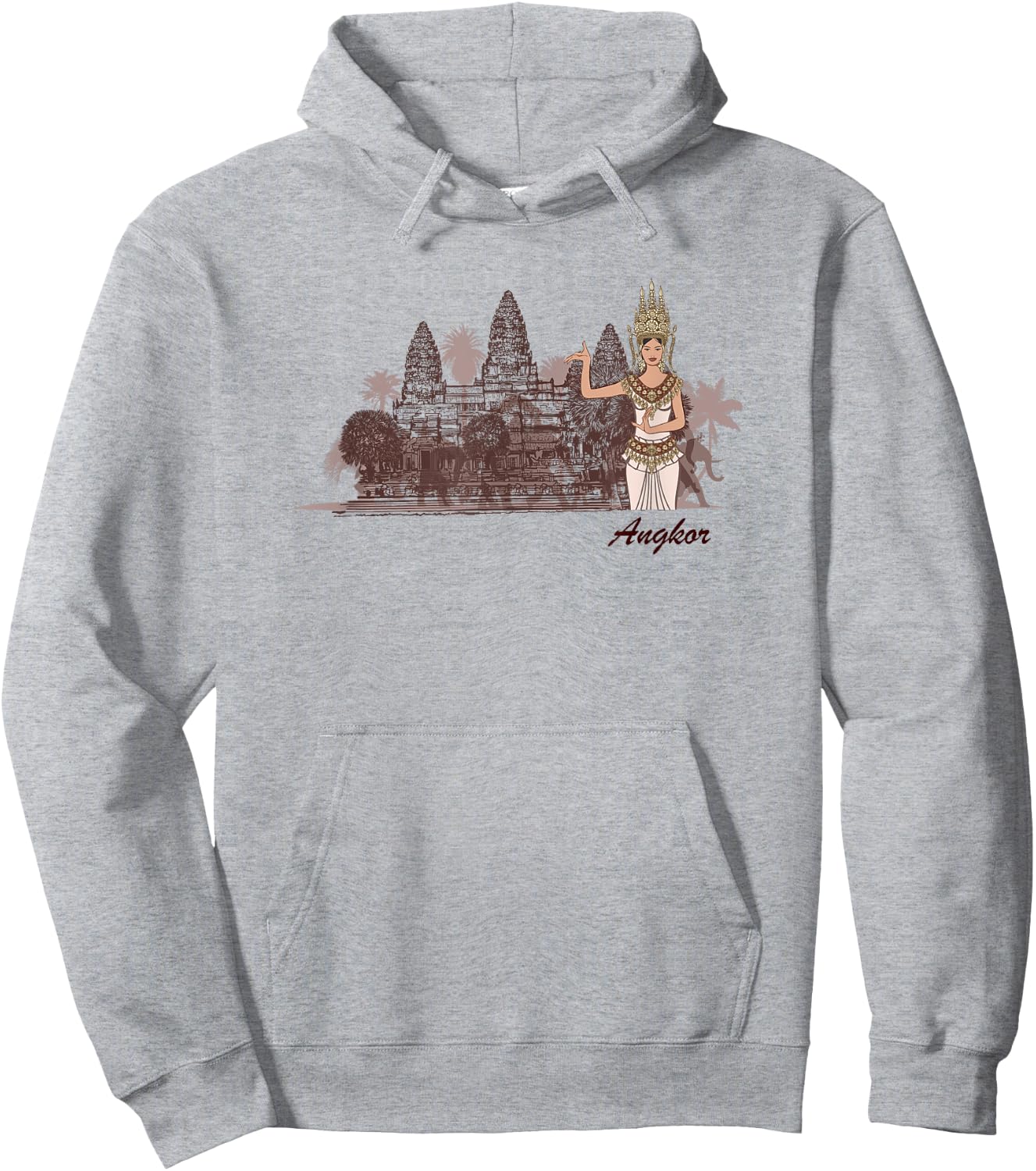Apsara Angkor Wat Cambodia Hoodie - Hoodie | Ash