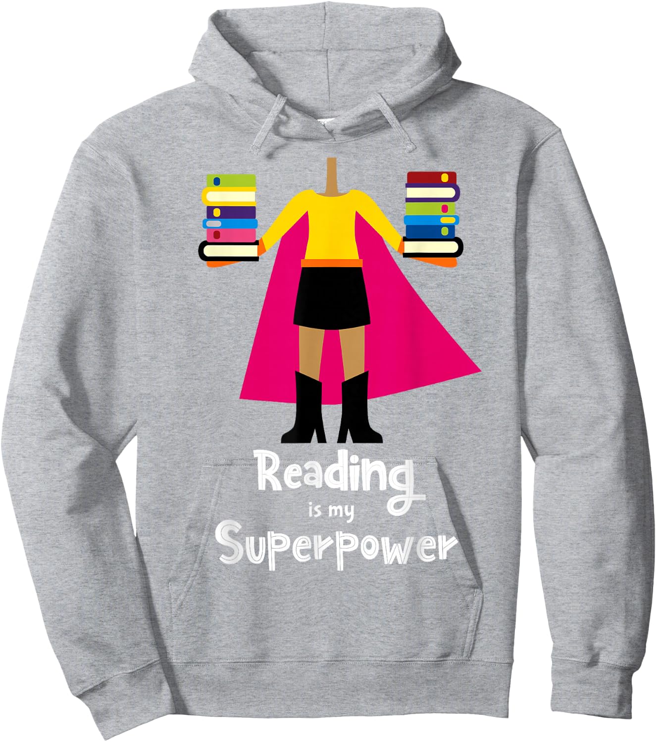 Reading Is My Superpower Girls/Women's Hoodie - Hoodie | Ash