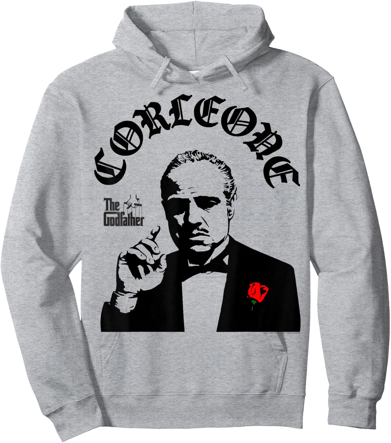 The Godfather Corleone Black And White Portrait Hoodie - Hoodie | Ash