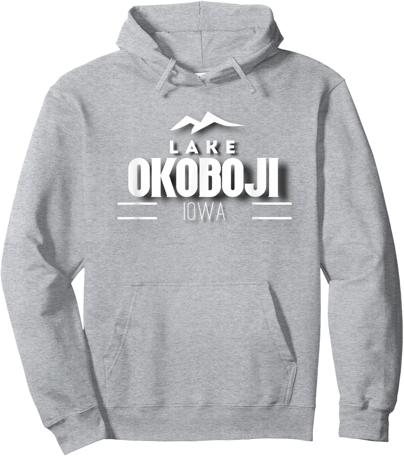 Lake Okoboji Iowa Hoodie - Hoodie | Ash