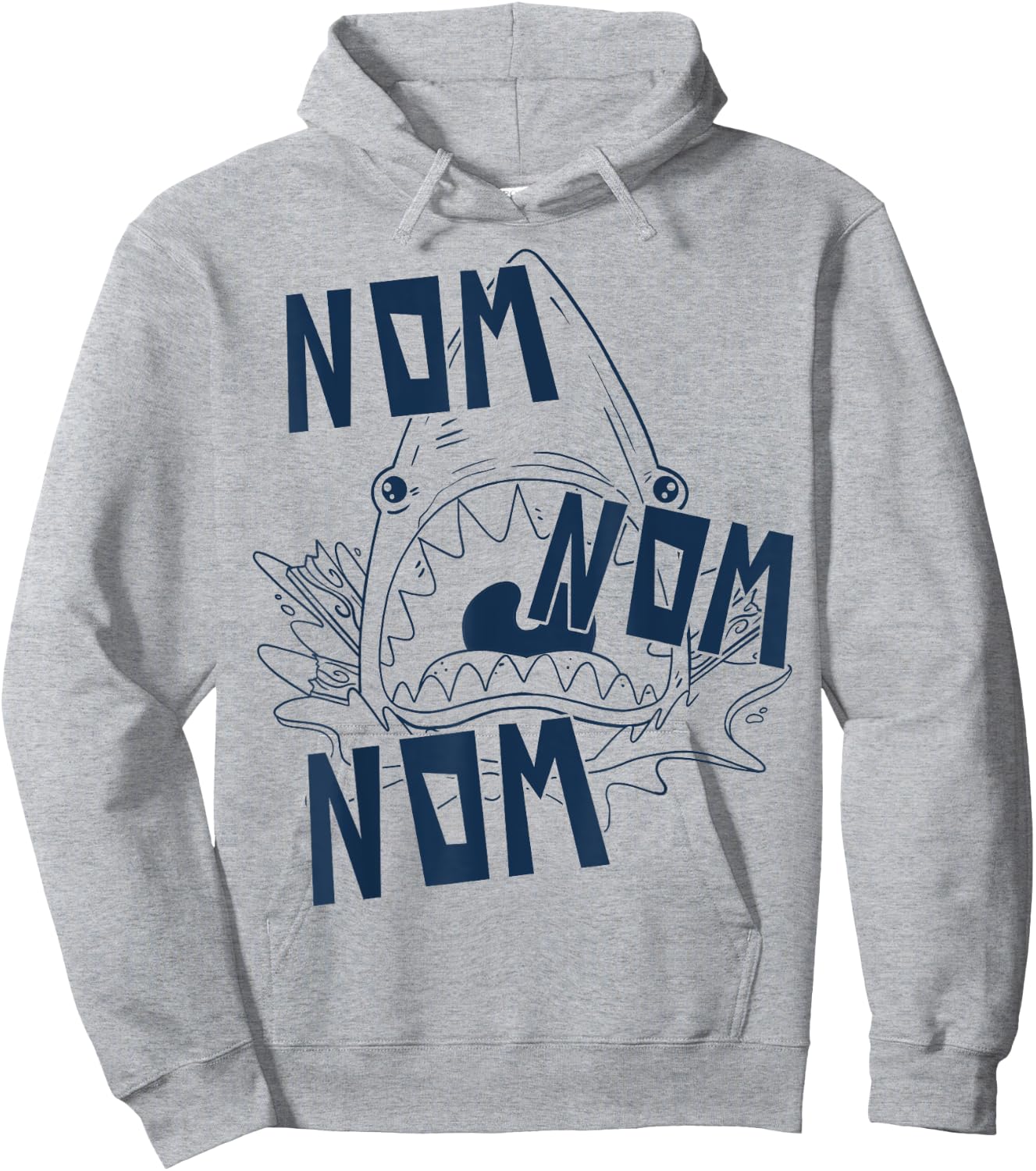 Shark Nom Nom Nom Hoodie - Hoodie | Ash