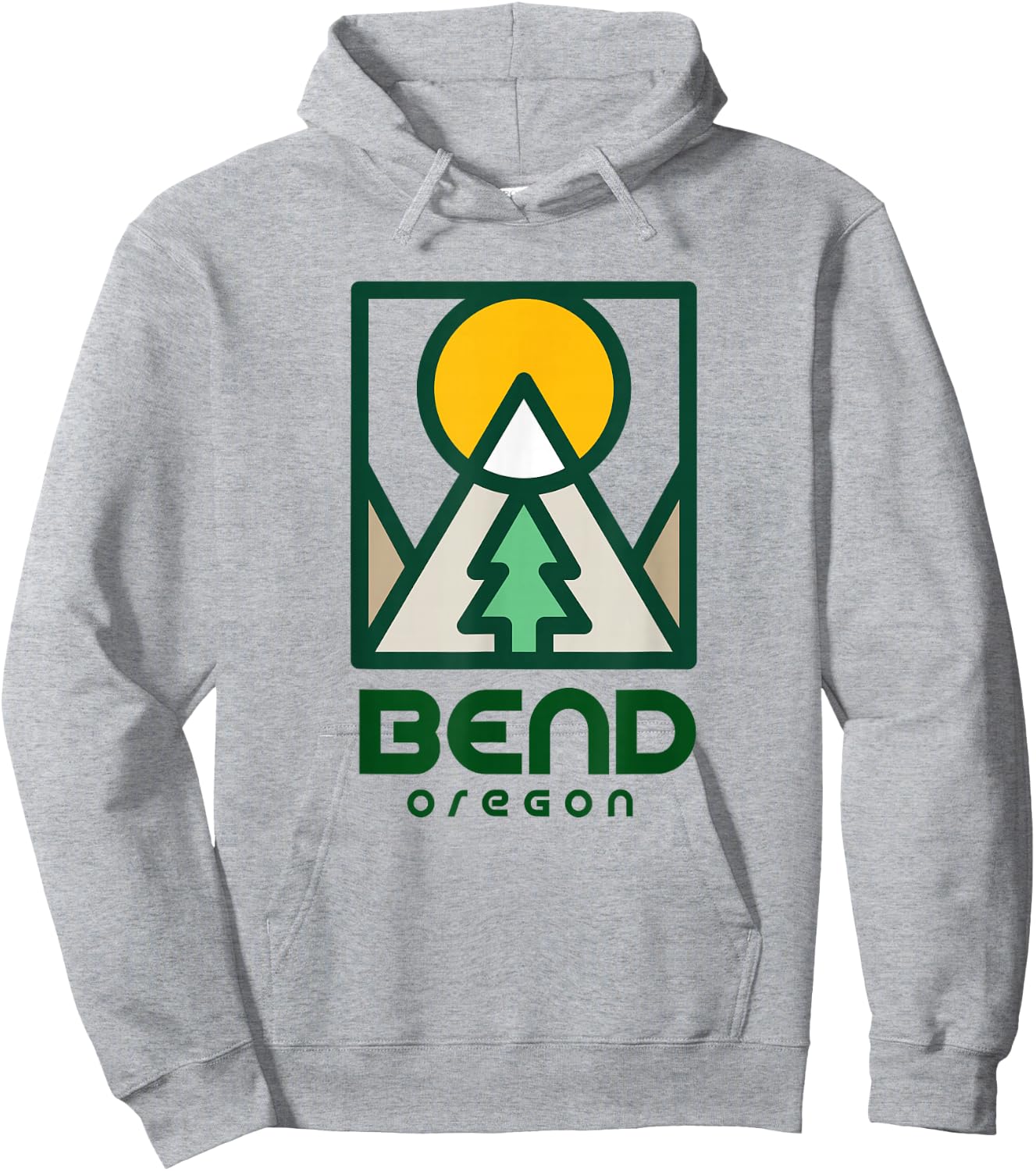 Bend Oregon Mountain Sunset Vacation Hoodie - Hoodie | Ash