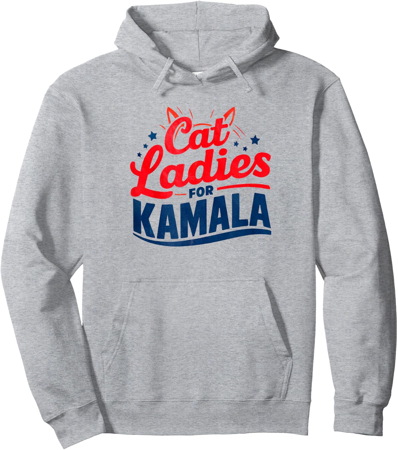 Cat Ladies Cat Lettering Positive Funny Hoodie - Hoodie | Ash