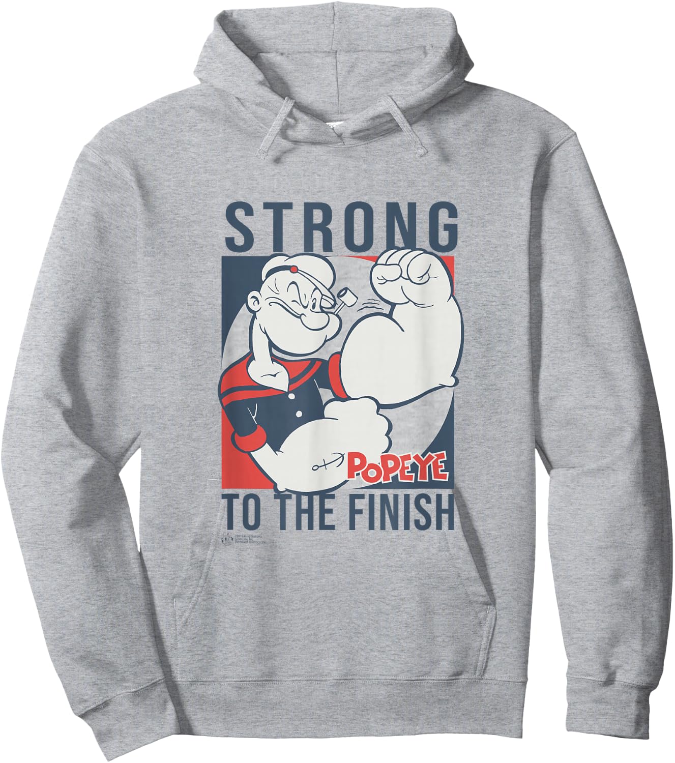 Popeye Strong to The Finish #39215 Hoodie - Hoodie | Ash