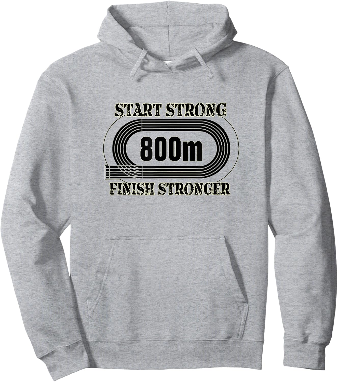 800 Meter Runner, Middle Distance Track Shirt Hoodie - Hoodie | Ash