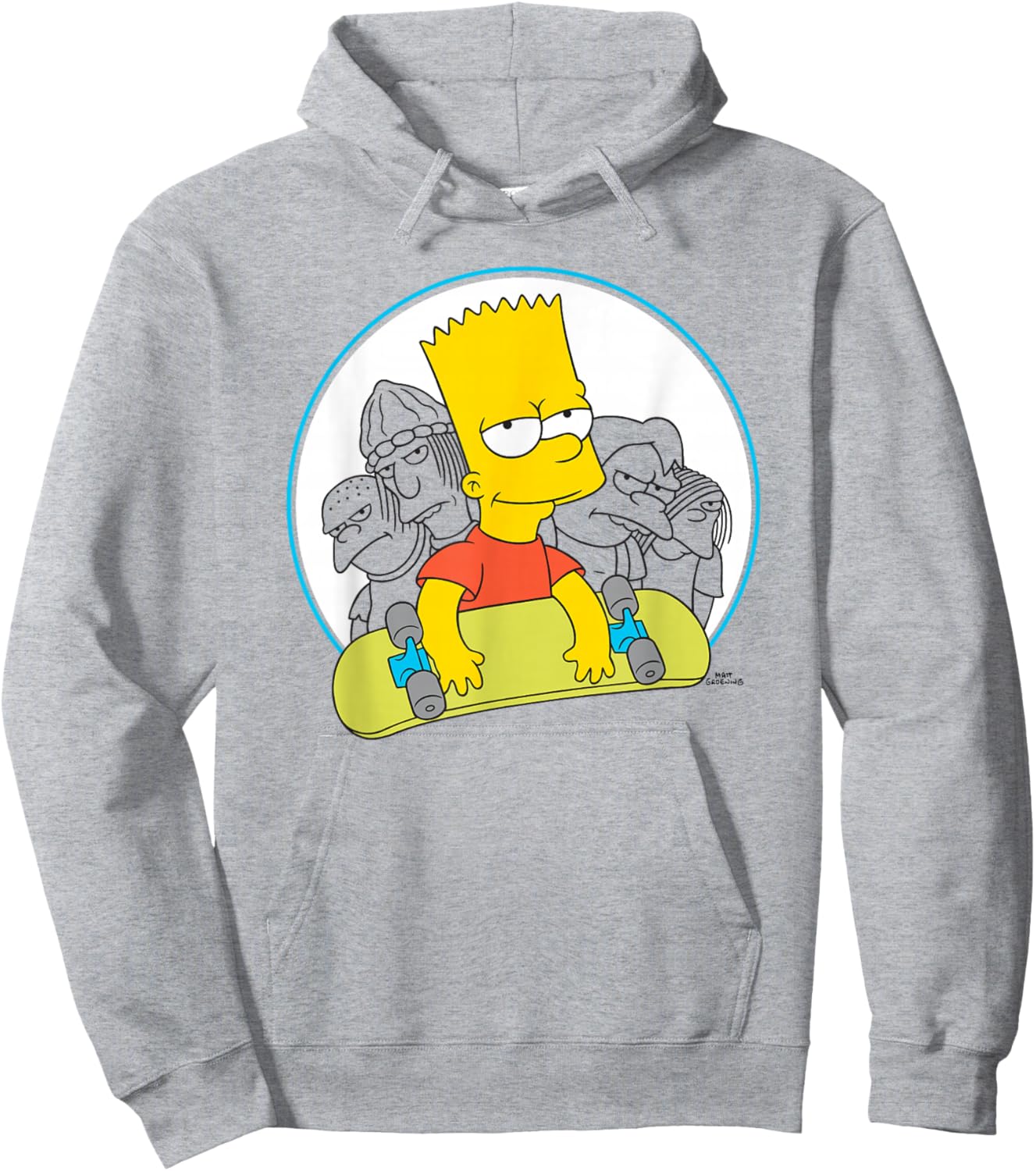 The Simpsons Bart Skateboard Hoodie - Hoodie | Ash