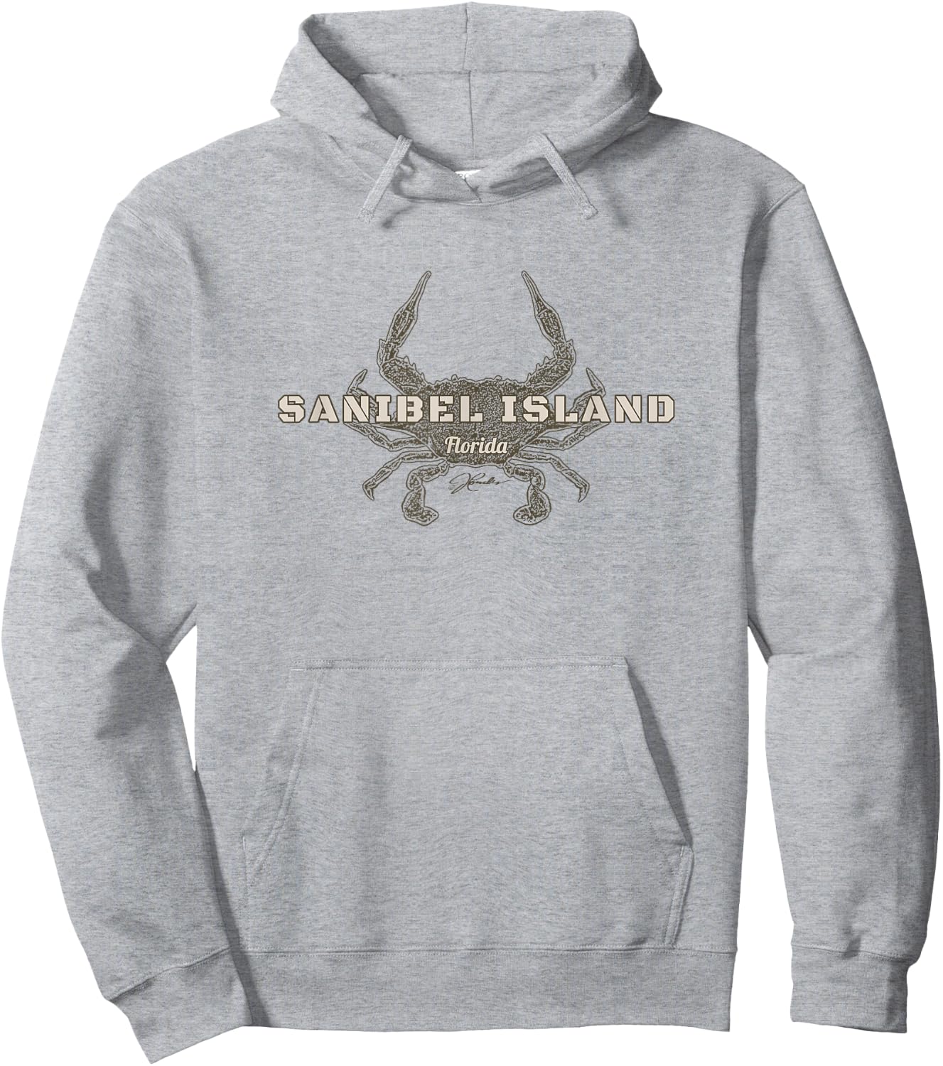 JCombs: Sanibel Island, Florida, Blue Crab Hoodie - Hoodie | Ash
