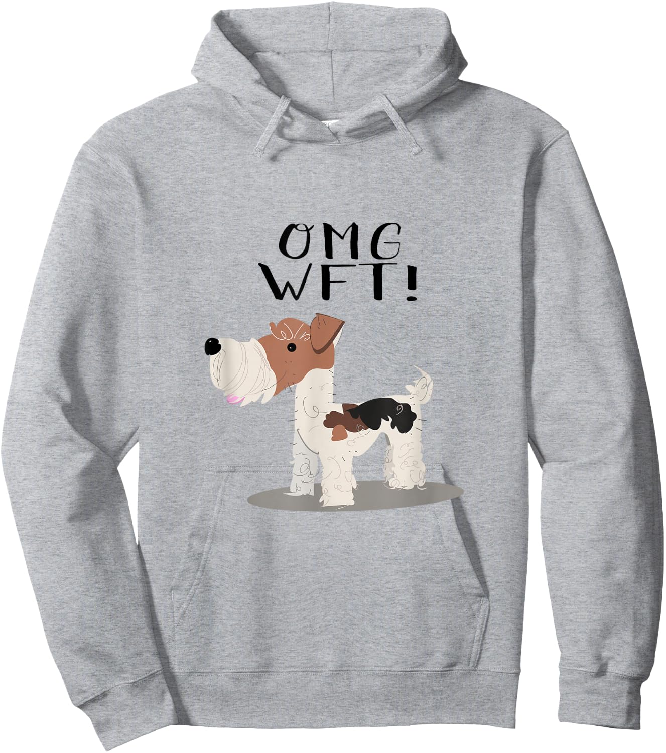 OMG WFT! Wire Fox Terrier Shirt Hoodie - Hoodie | Ash