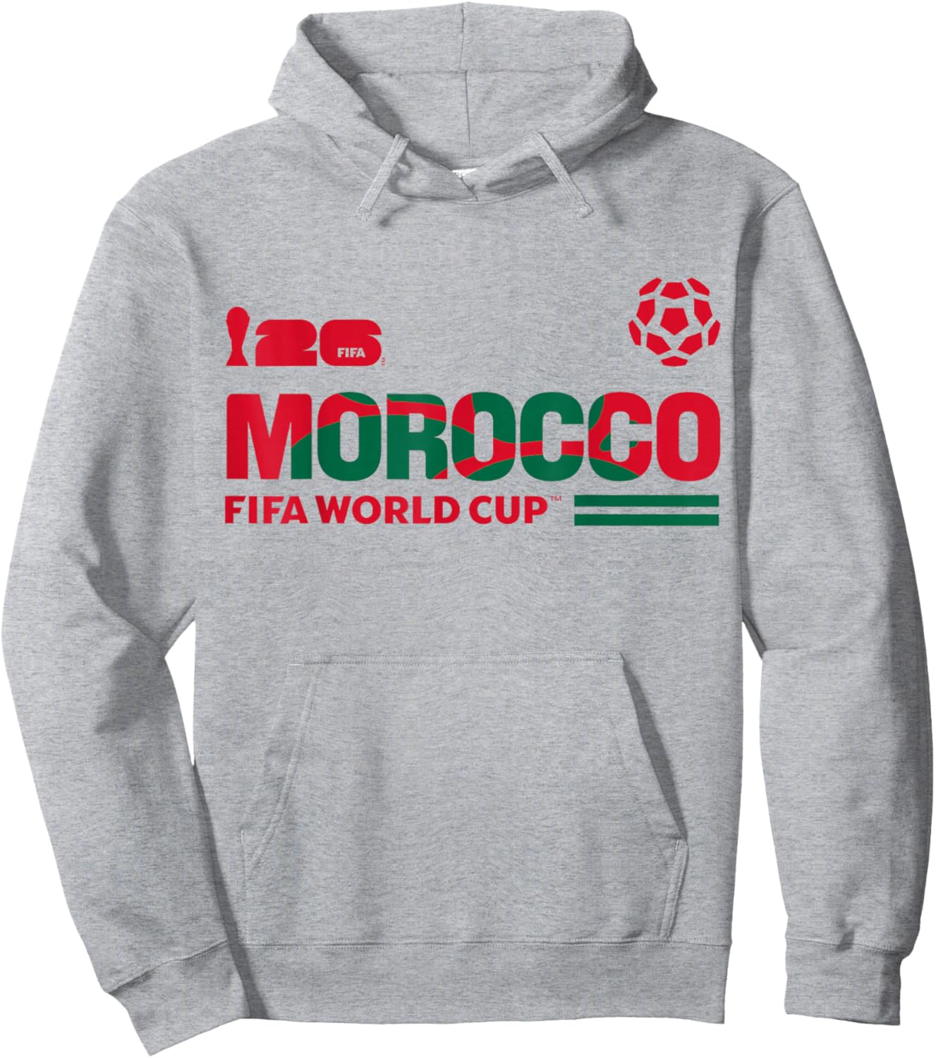 FIFA World CUP26 Qualifier Morocco Hoodie - Hoodie | Ash