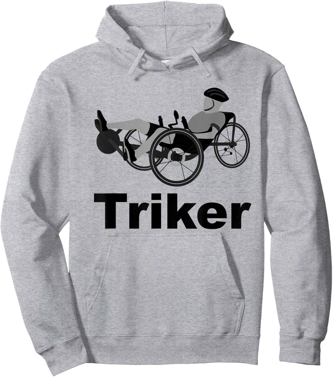 Triker Recumbent Trike Bike Hoodie - Hoodie | Ash