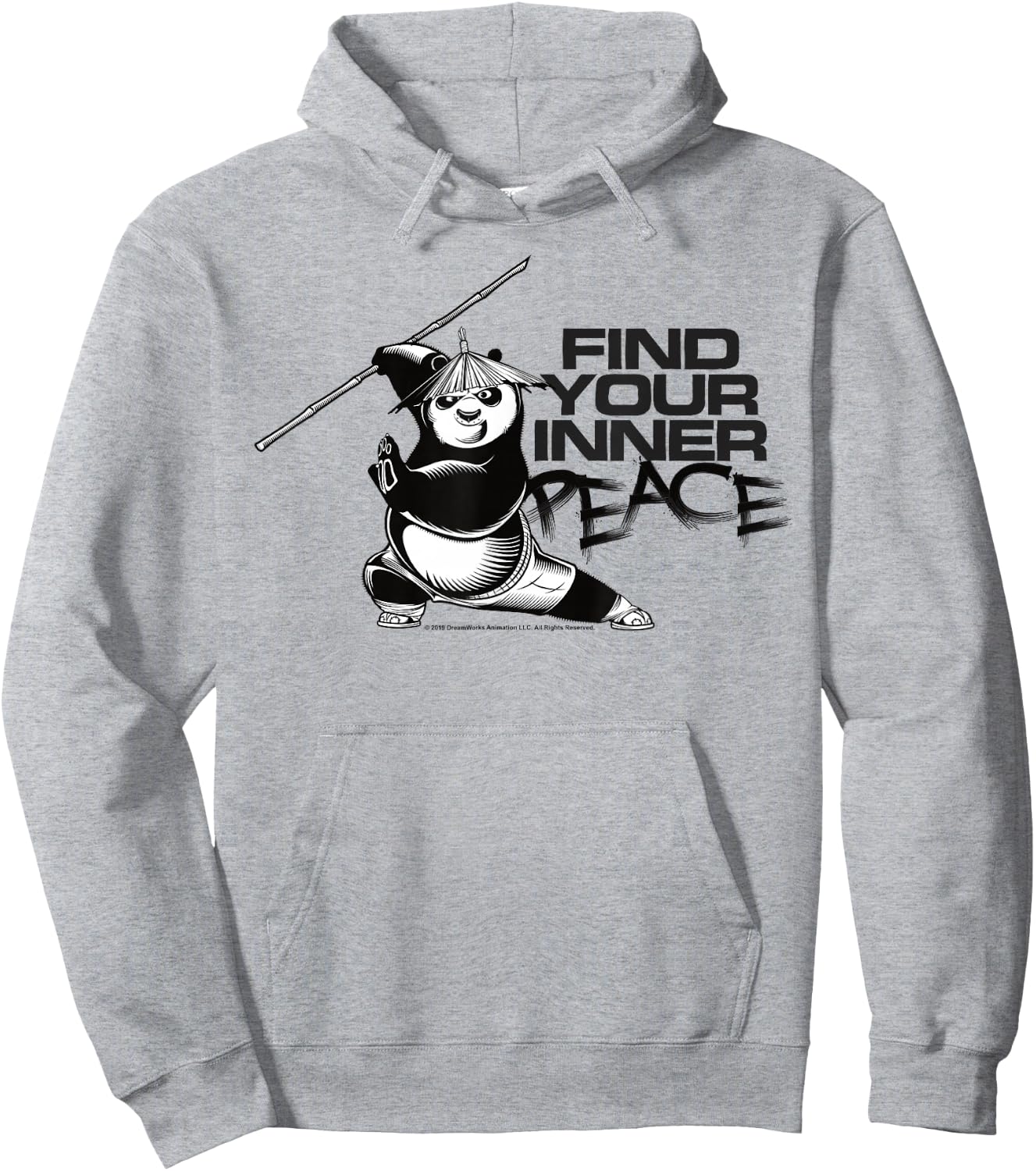 Kung Fu Panda Find Your Inner Peace Portrait Hoodie - Hoodie | Ash