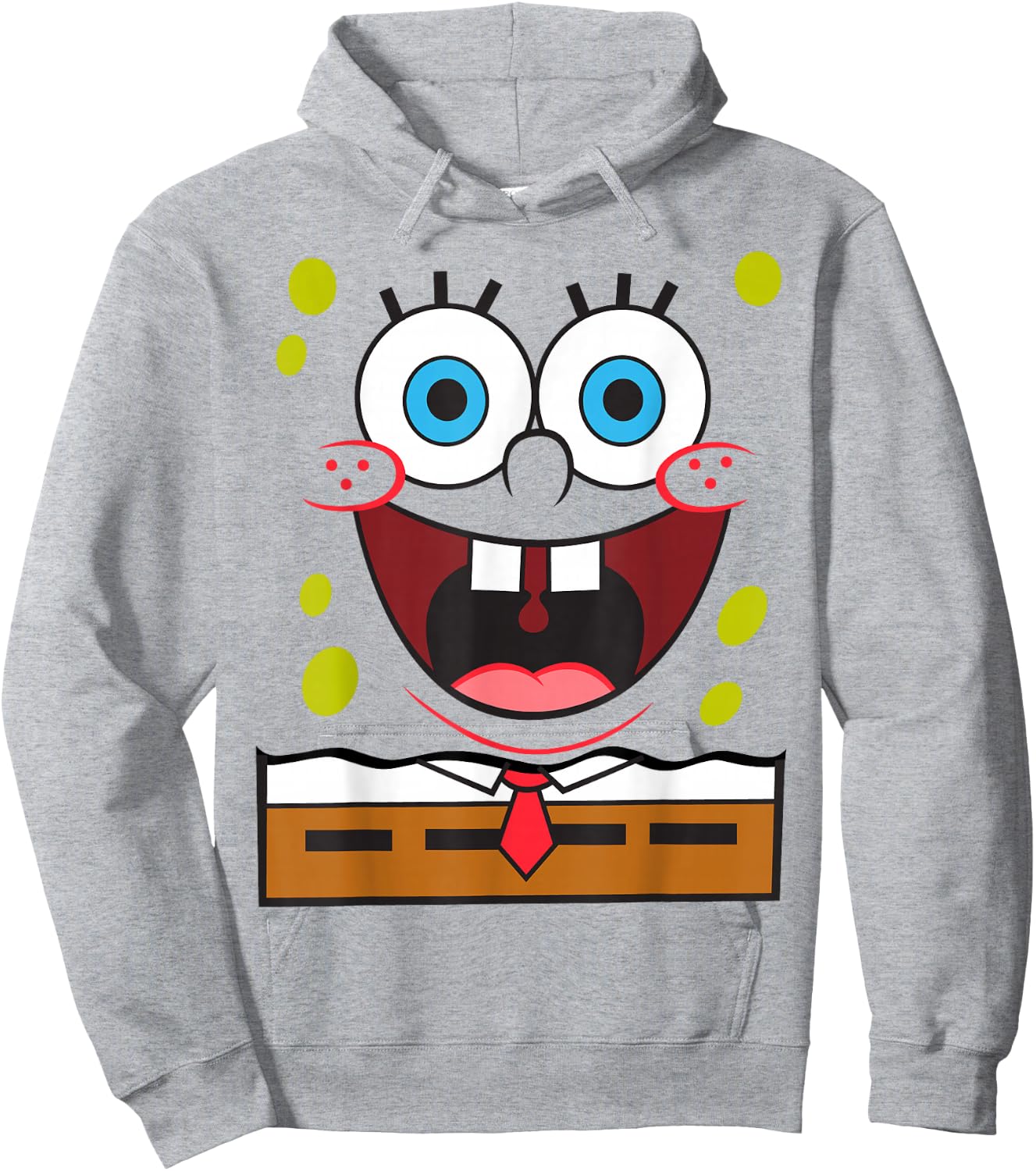 Spongebob Squarepants Large Smile Hoodie - Hoodie | Ash