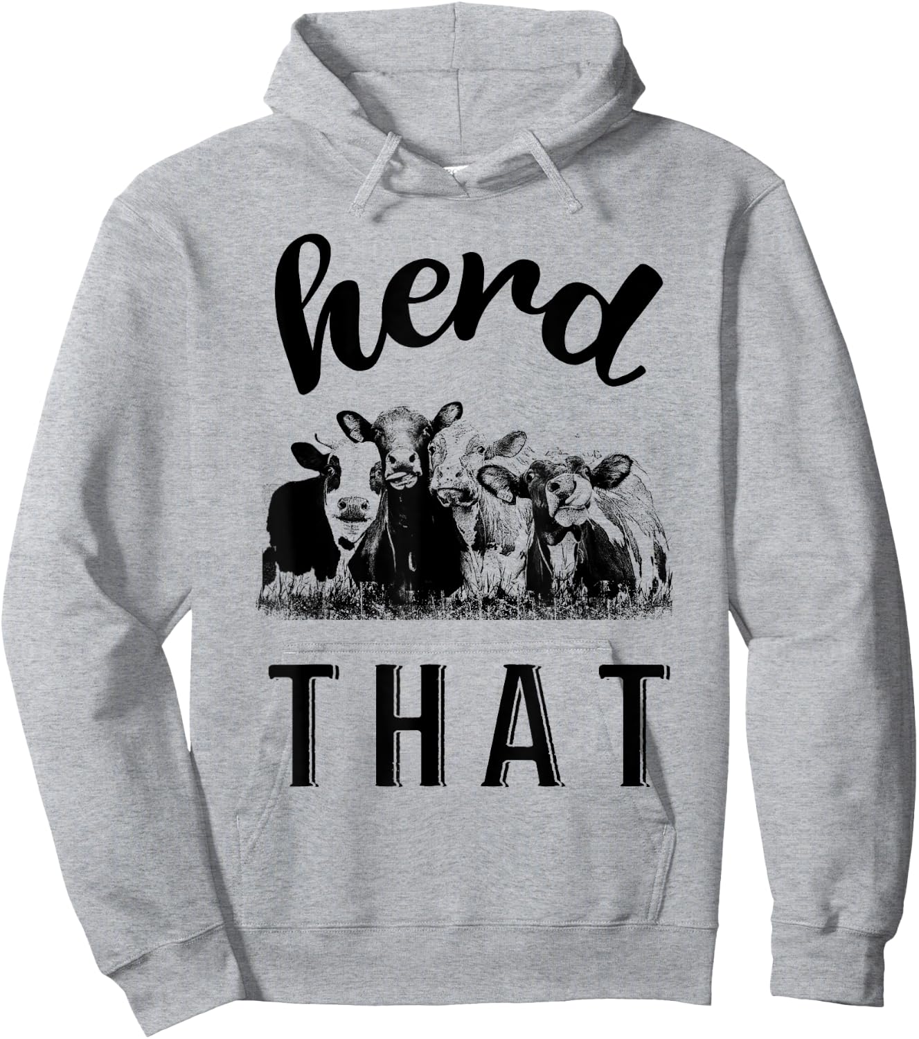 Herd That Cow Calf Lover Farm Girl Farmer Gift Hoodie - Hoodie | Ash