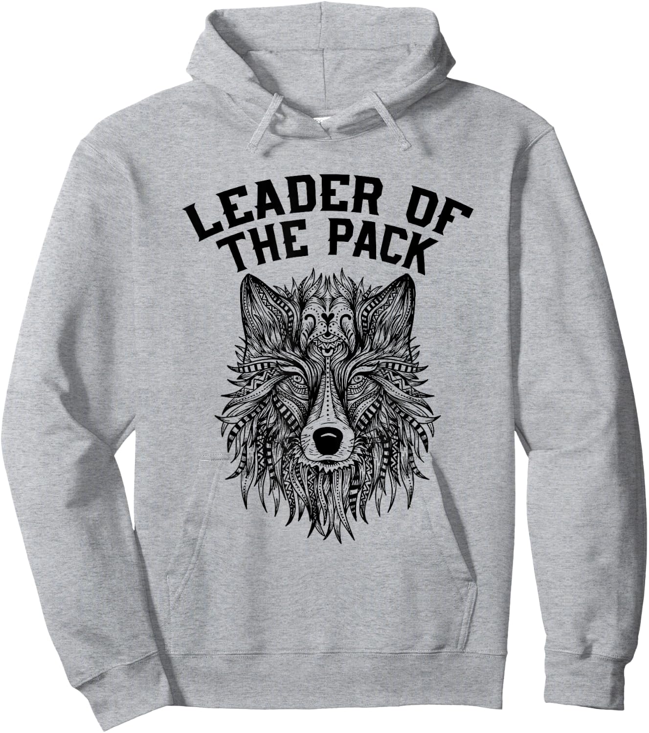 Leader Of The Pack Wolf T Shirt Hoodie - Hoodie | Ash