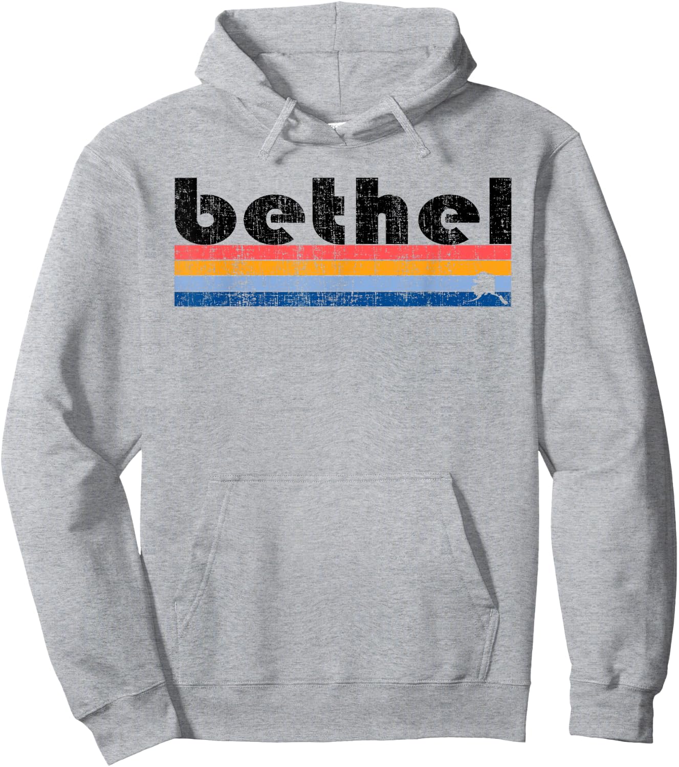 Vintage 80s Style Bethel AK Hoodie - Hoodie | Ash