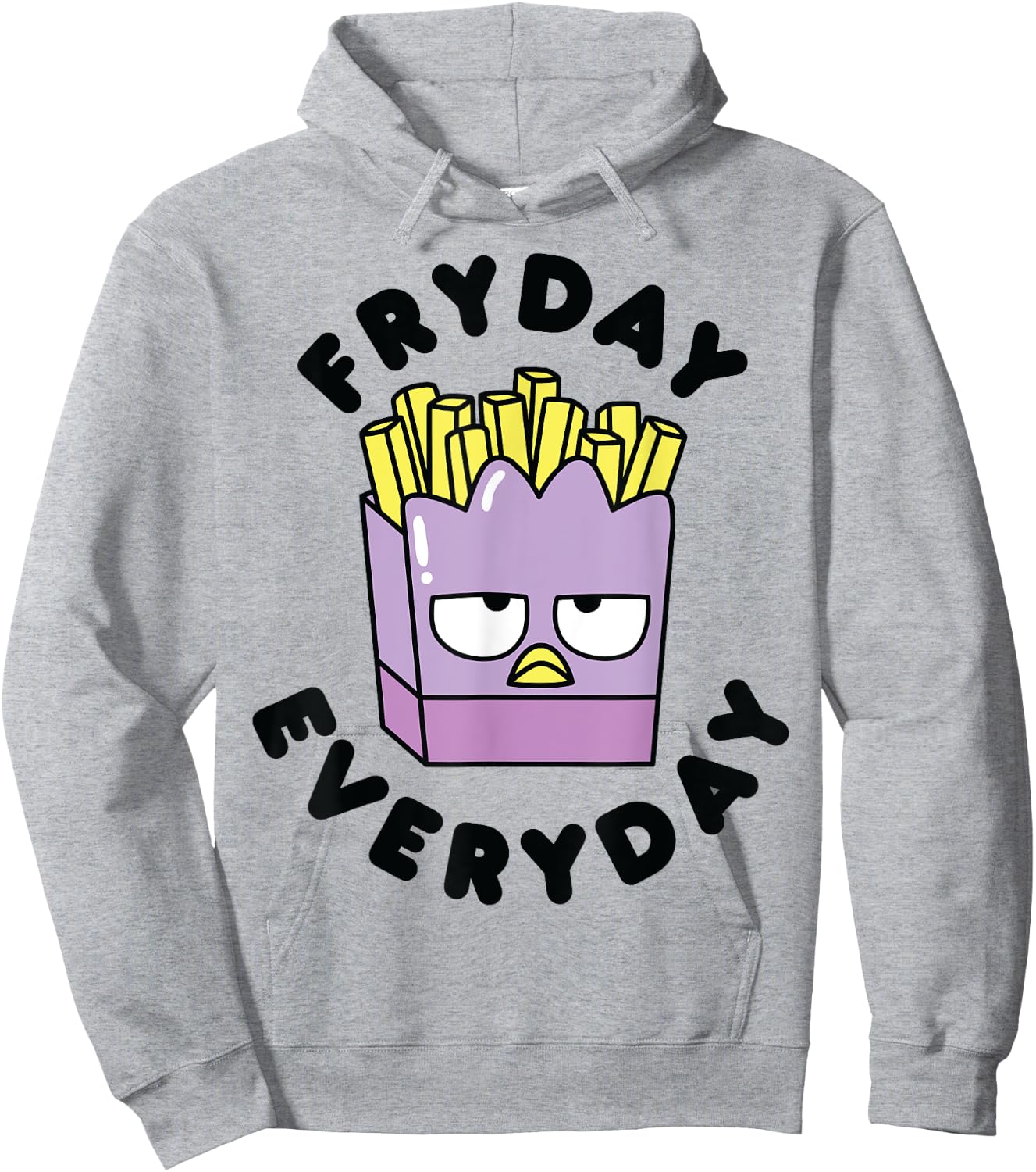 Badtz-Maru French Fries Fryday Friday Everyday Hoodie - Hoodie | Ash