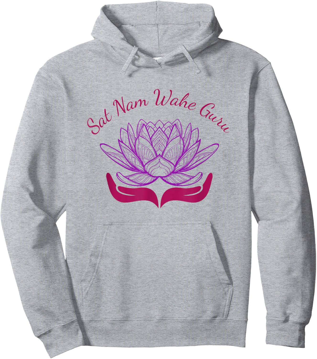 Kundalini Yoga Lotus Sat Nam Wahe Guru Hoodie - Hoodie | Ash