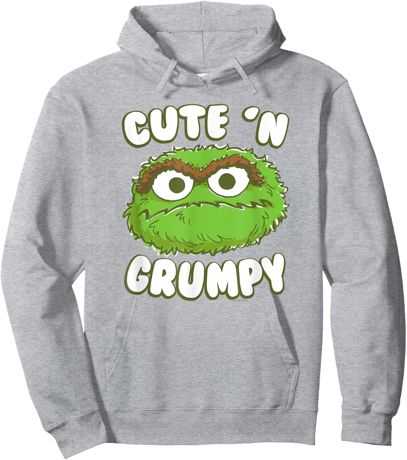Sesame Street Oscar The Grouch Cute 'n' Grumpy Hoodie - Hoodie | Ash