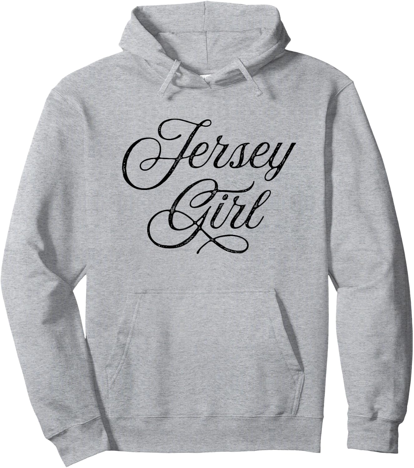 Jersey Girl - Vintage Script Hoodie - Hoodie | Ash