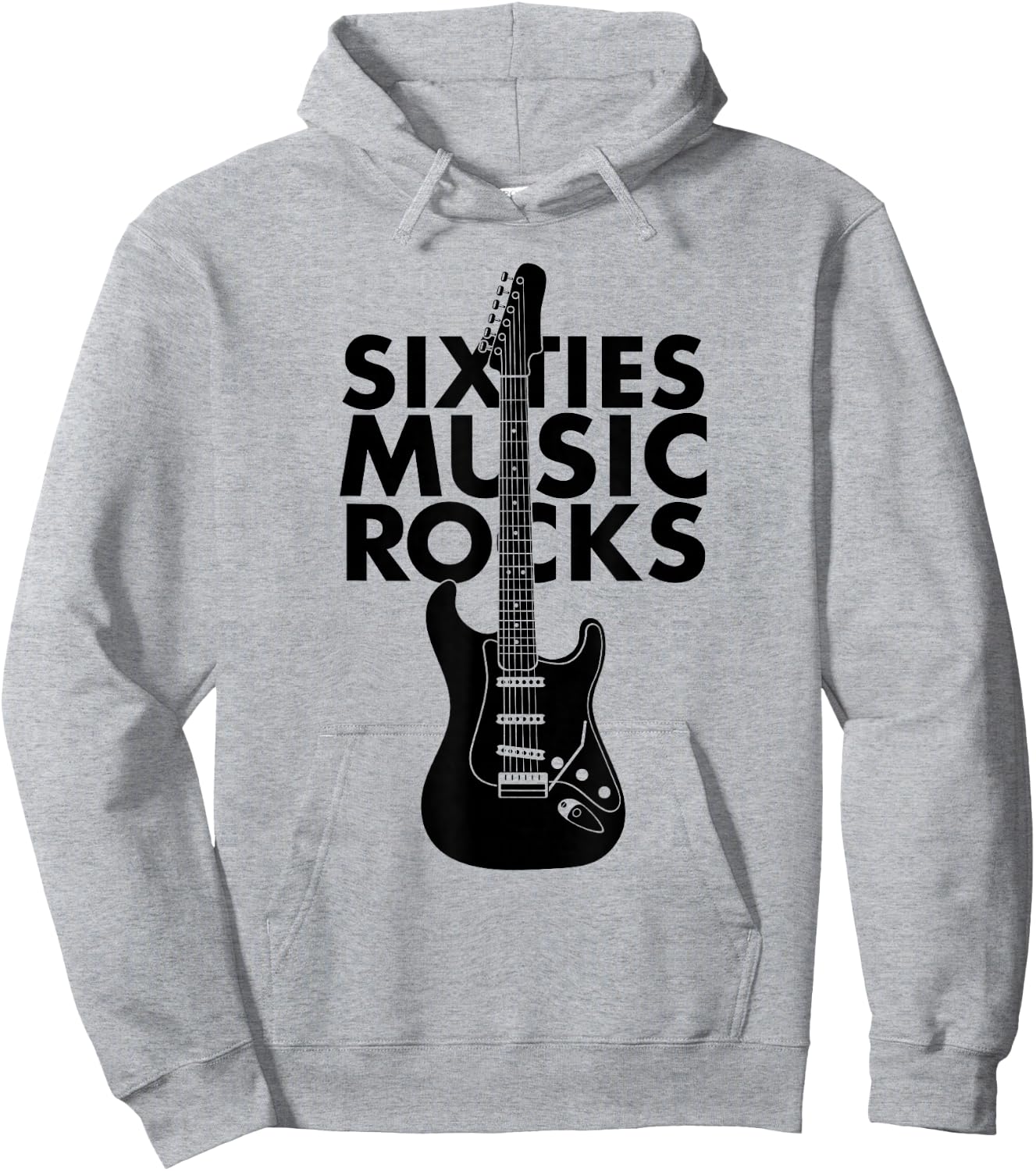 Sixties 60's Music Rocks Guitar Hoodie - Hoodie | Ash