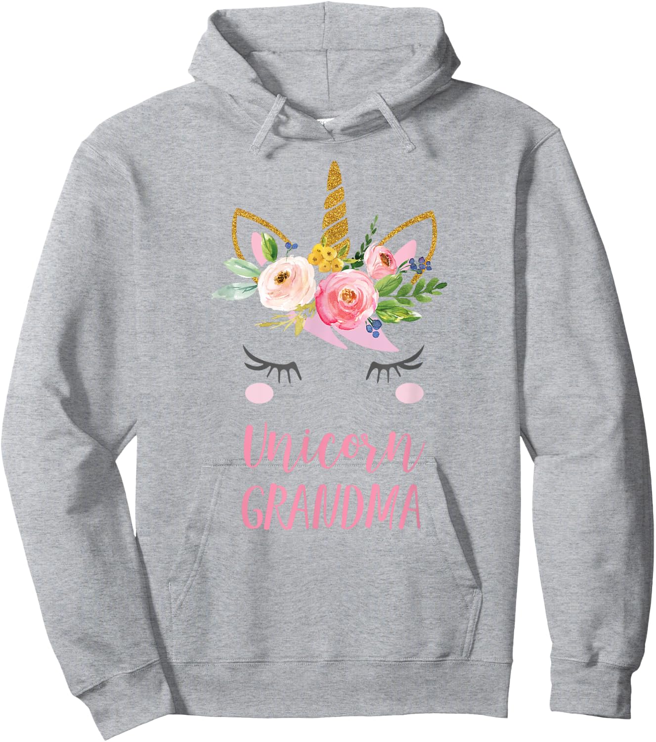 Unicorn Grandma Shirt, Gift Grandma Hoodie - Hoodie | Ash