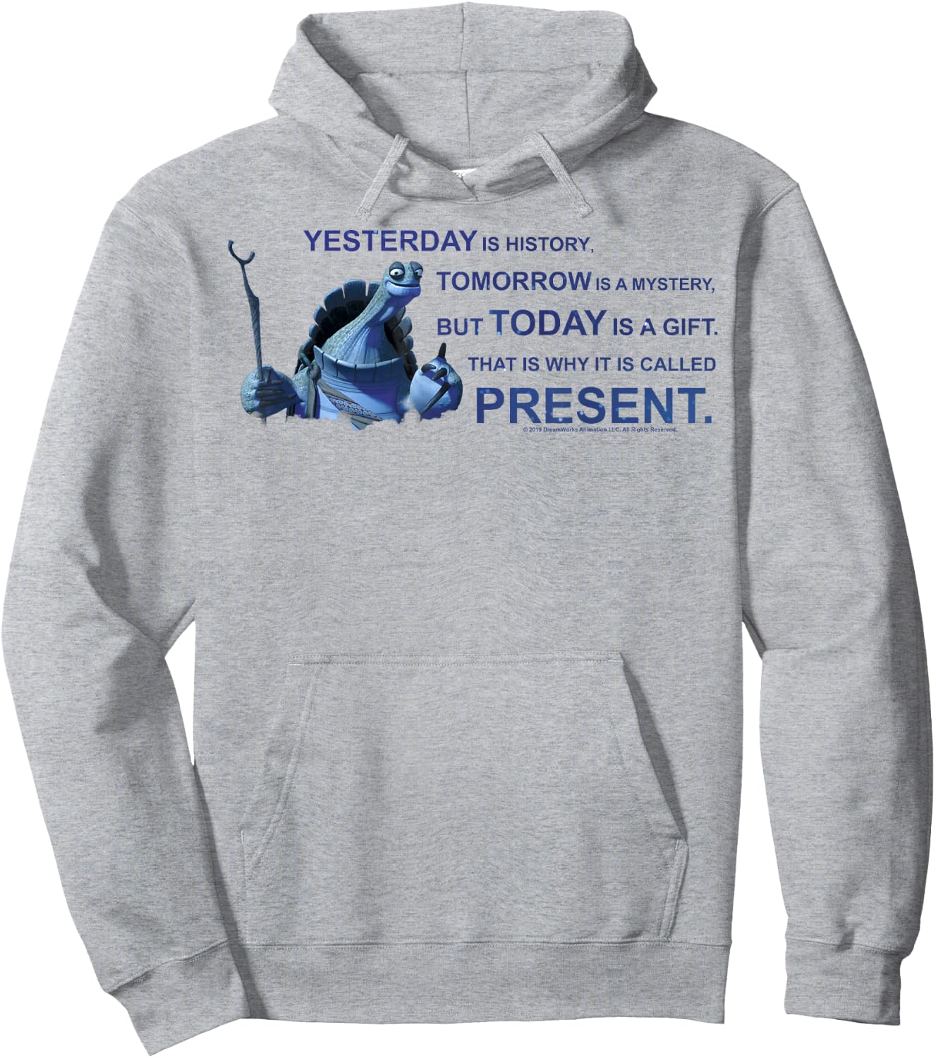 Kung Fu Panda Oogway Quote Portrait Hoodie - Hoodie | Ash