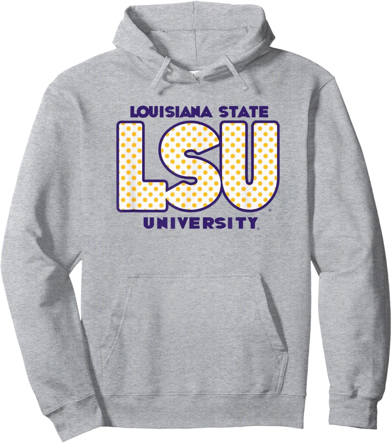 LSU Tigers Polka Dots Gray Officially Licensed Hoodie - Hoodie | Ash