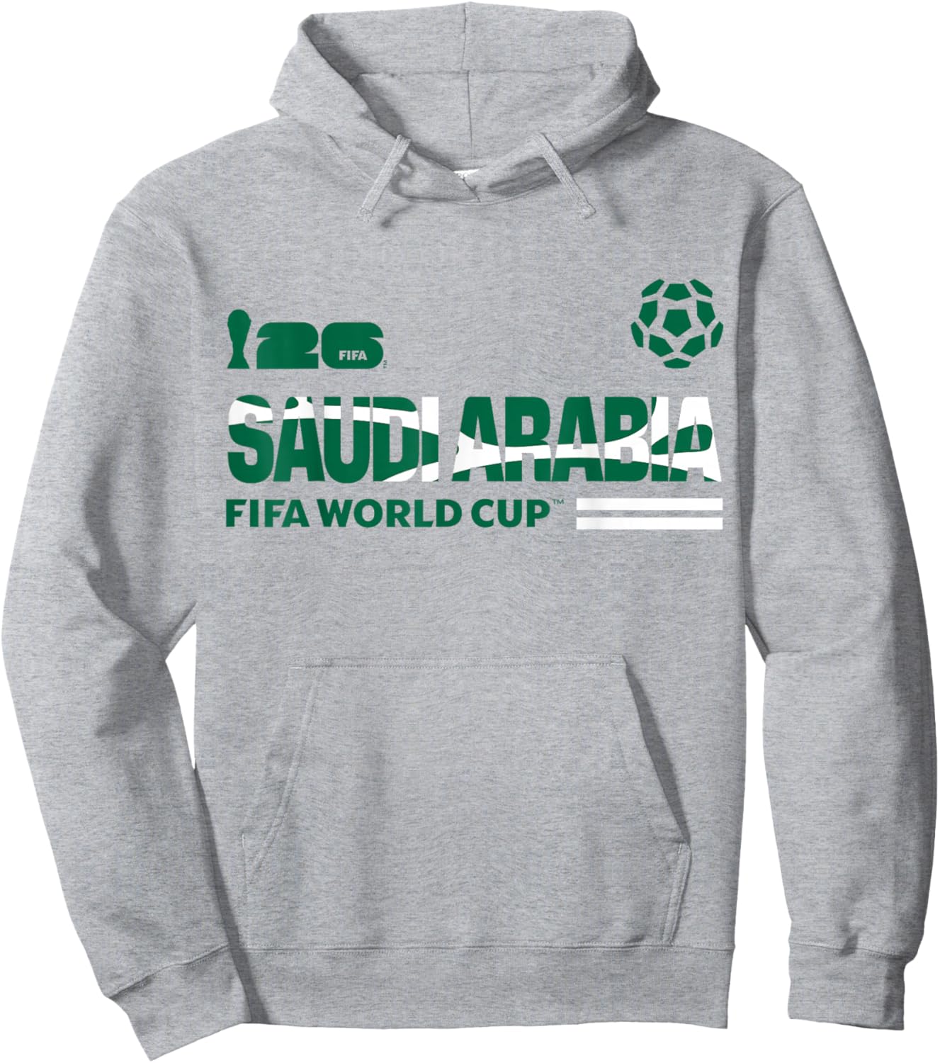 FIFA World CUP26 Qualifier Saudi Arabia Hoodie - Hoodie | Ash