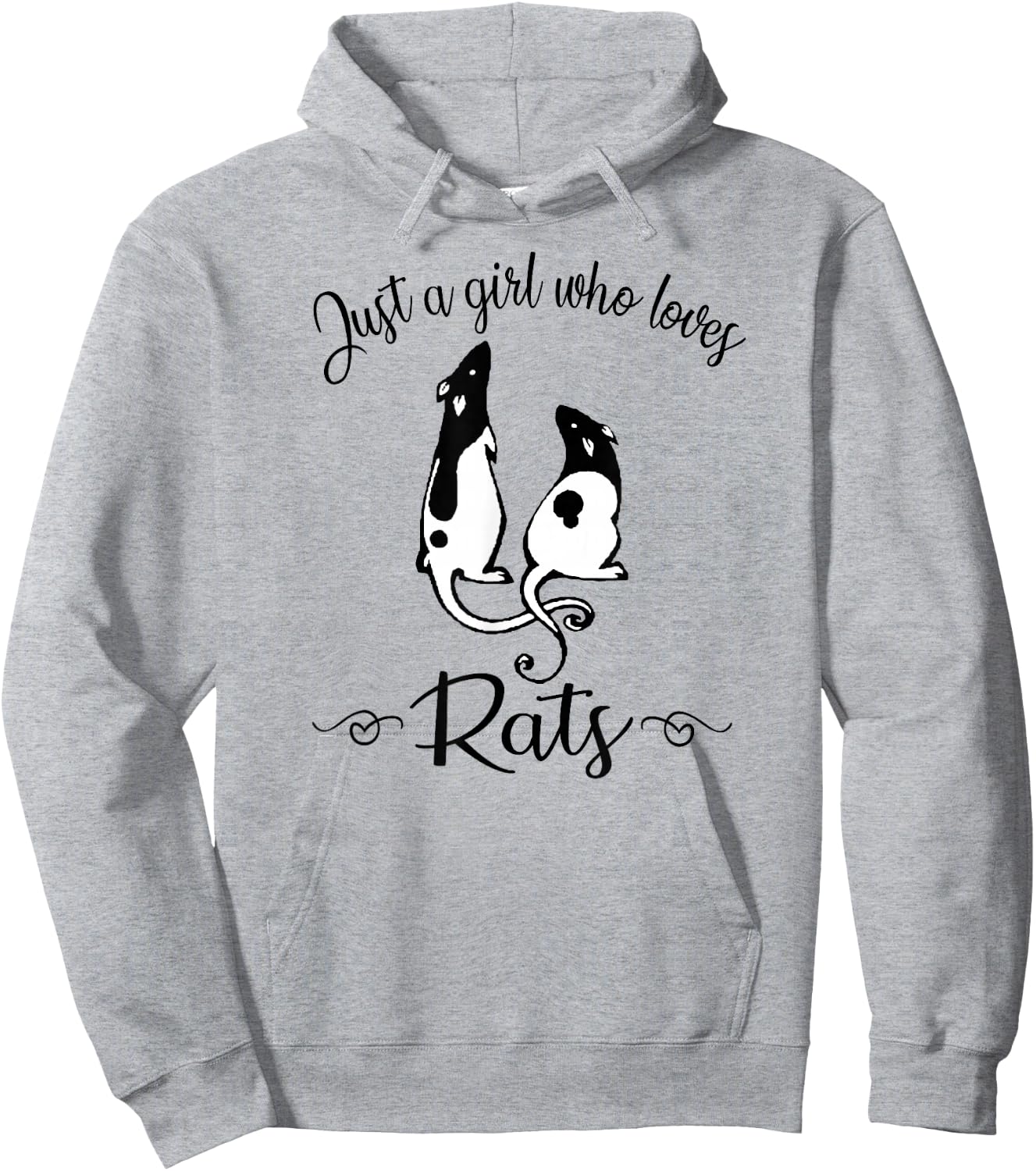 Cute Funny Girl Who Loves Pet Rat Lover Hoodie - Hoodie | Ash