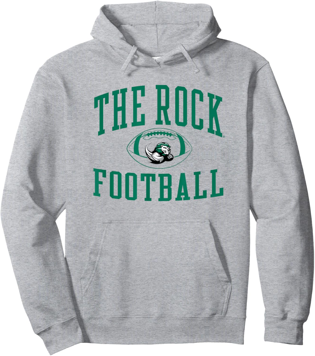 Slippery Rock The Rock Football Sack Gray Hoodie - Hoodie | Ash
