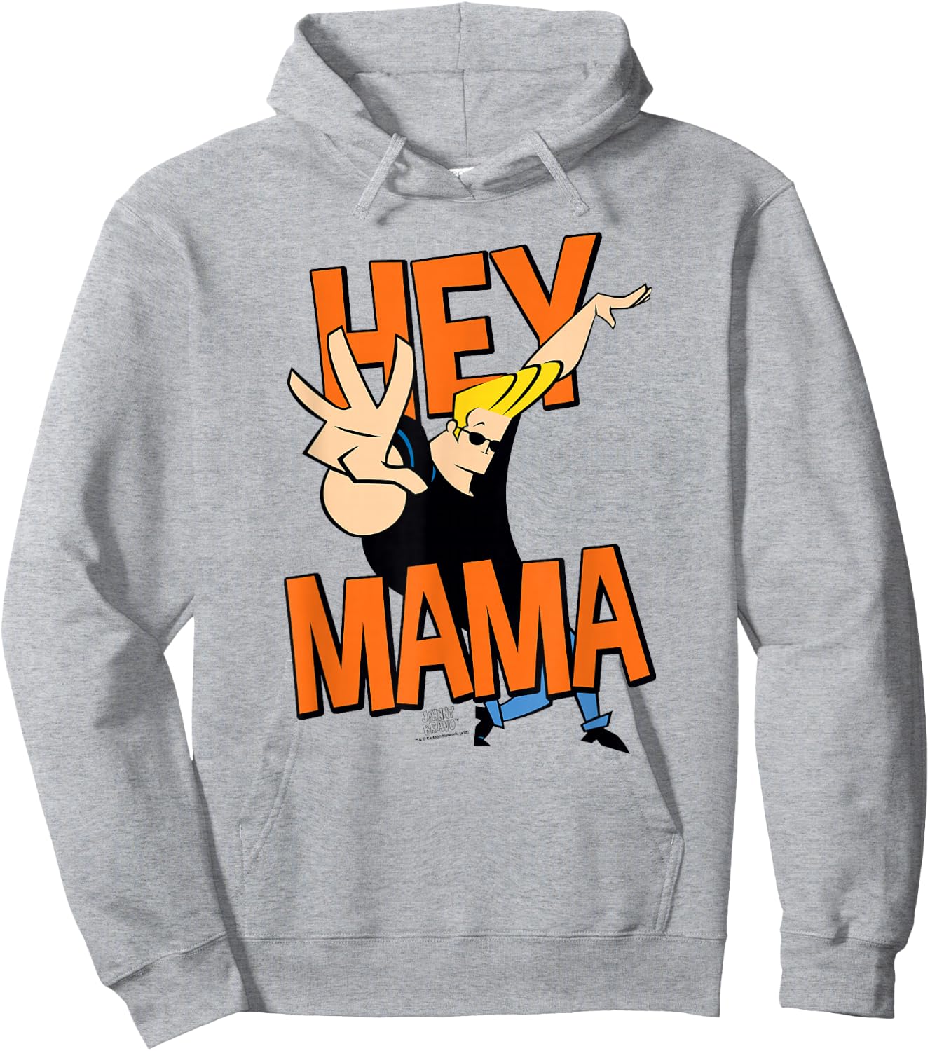 Johnny Bravo Hey Mama Hoodie - Hoodie | Ash