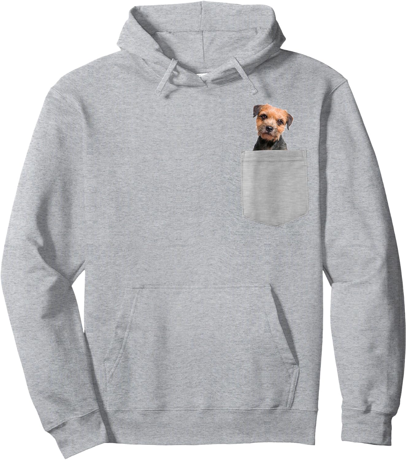 Dog in Your Pocket Border Terrier Hoodie - Hoodie | Ash