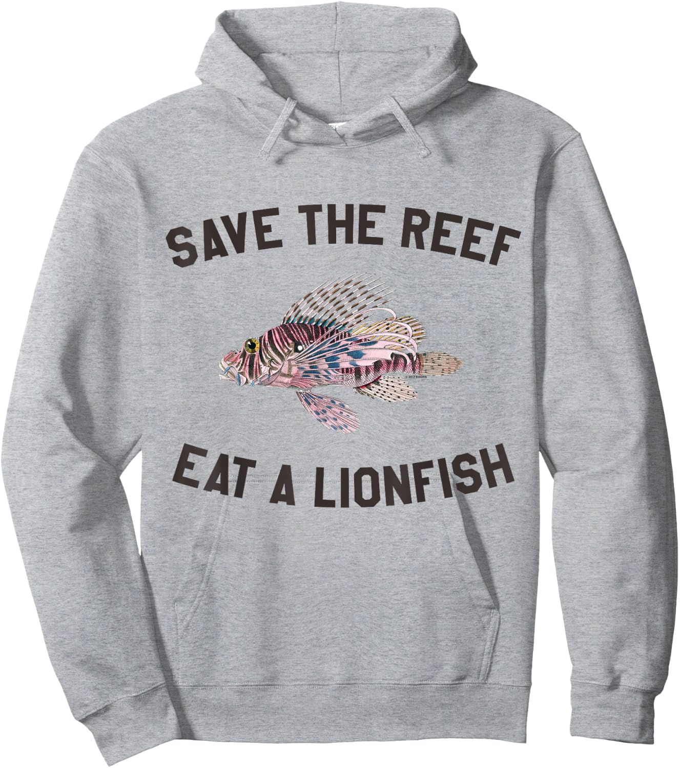 Save The Reef Eat A Lionfish T Shirt Diving Hoodie - Hoodie | Ash