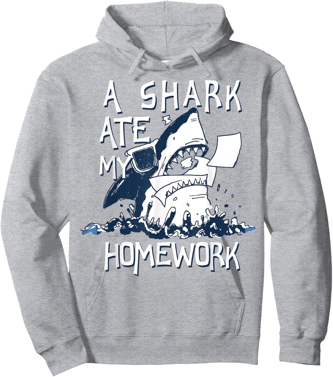 Shark Ate My Homework Hoodie - Hoodie | Ash