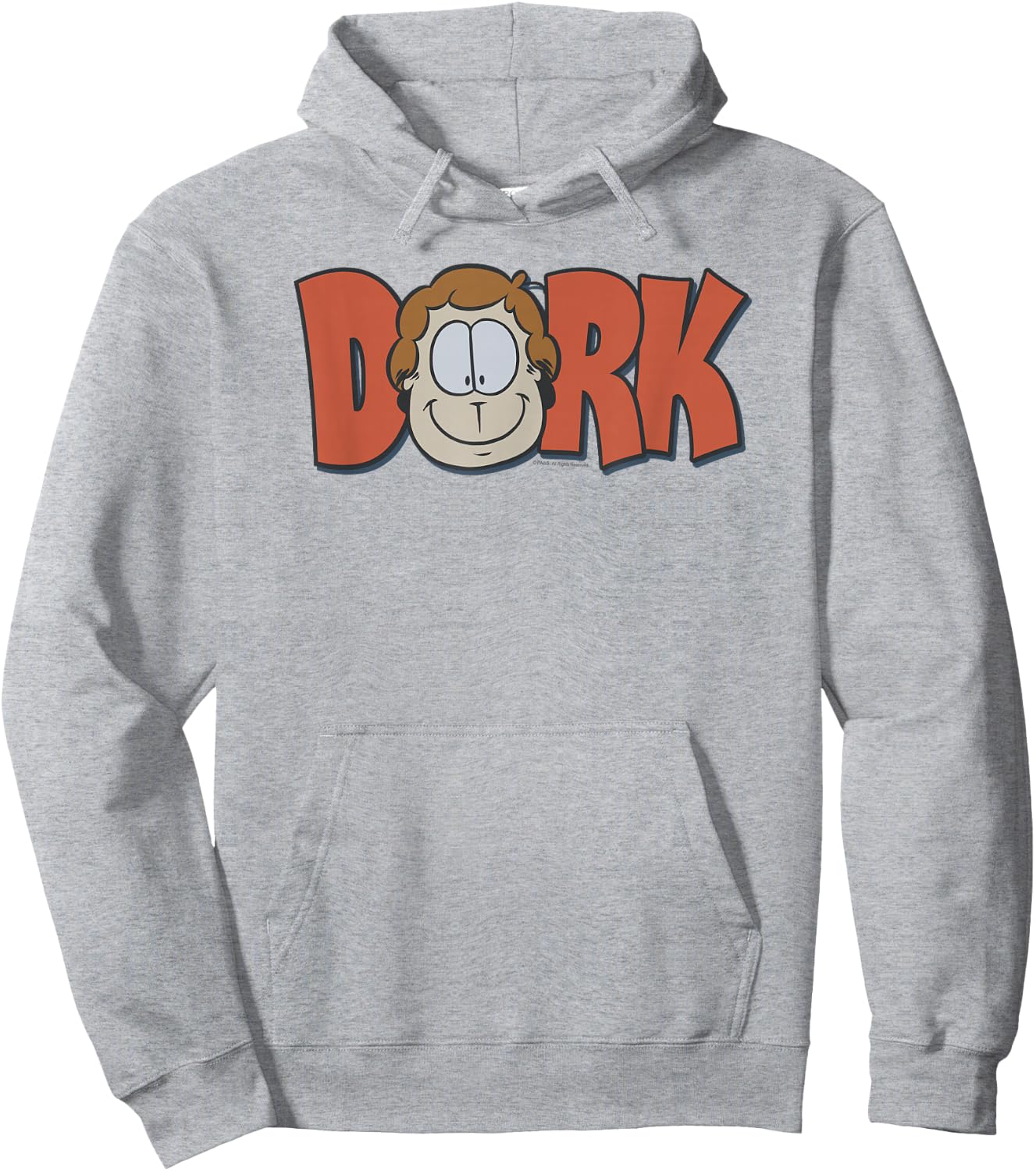 Garfield Dork T Shirt Hoodie - Hoodie | Ash