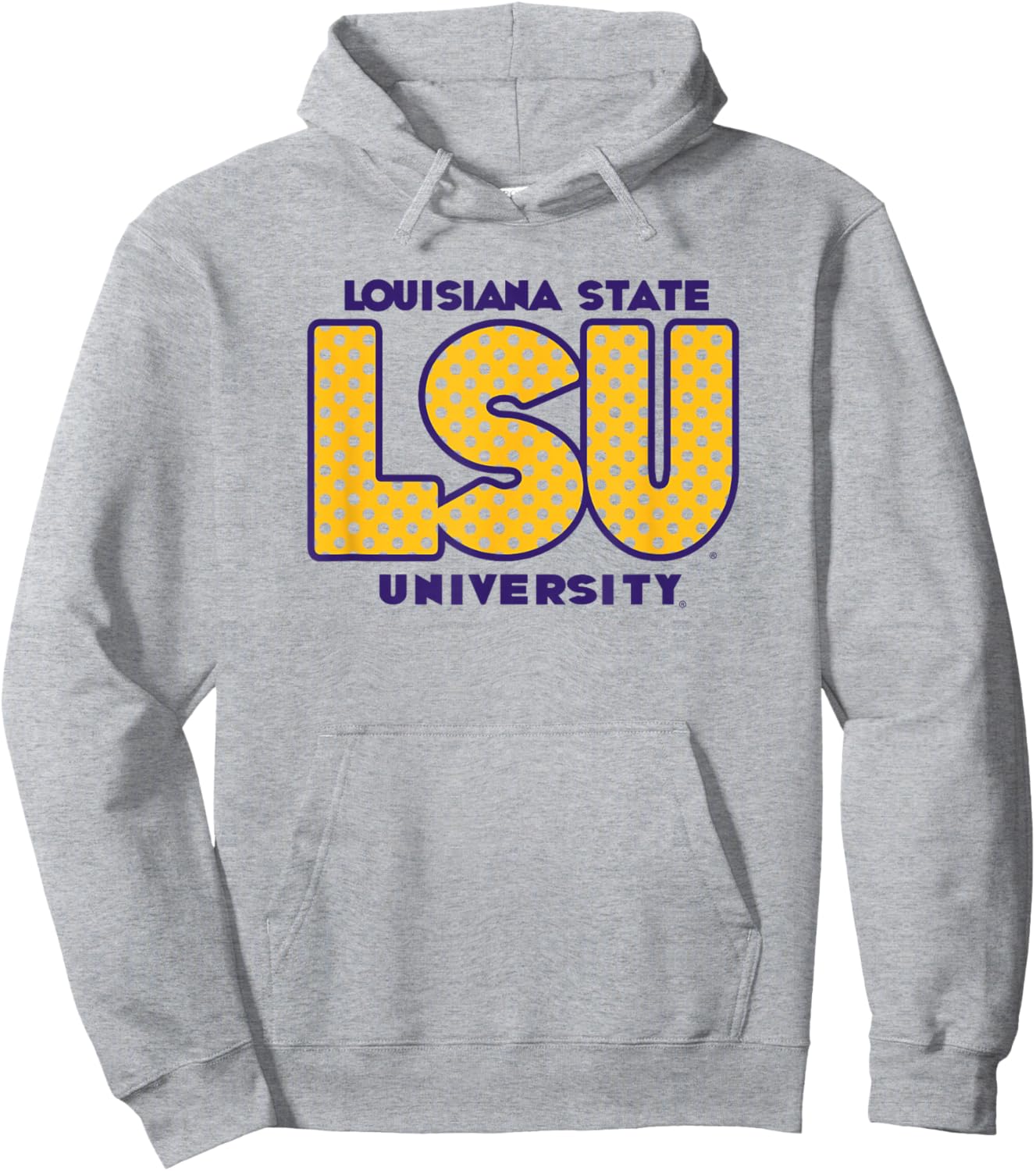 LSU Tigers Polka Dots White Officially Licensed Hoodie - Hoodie | Ash