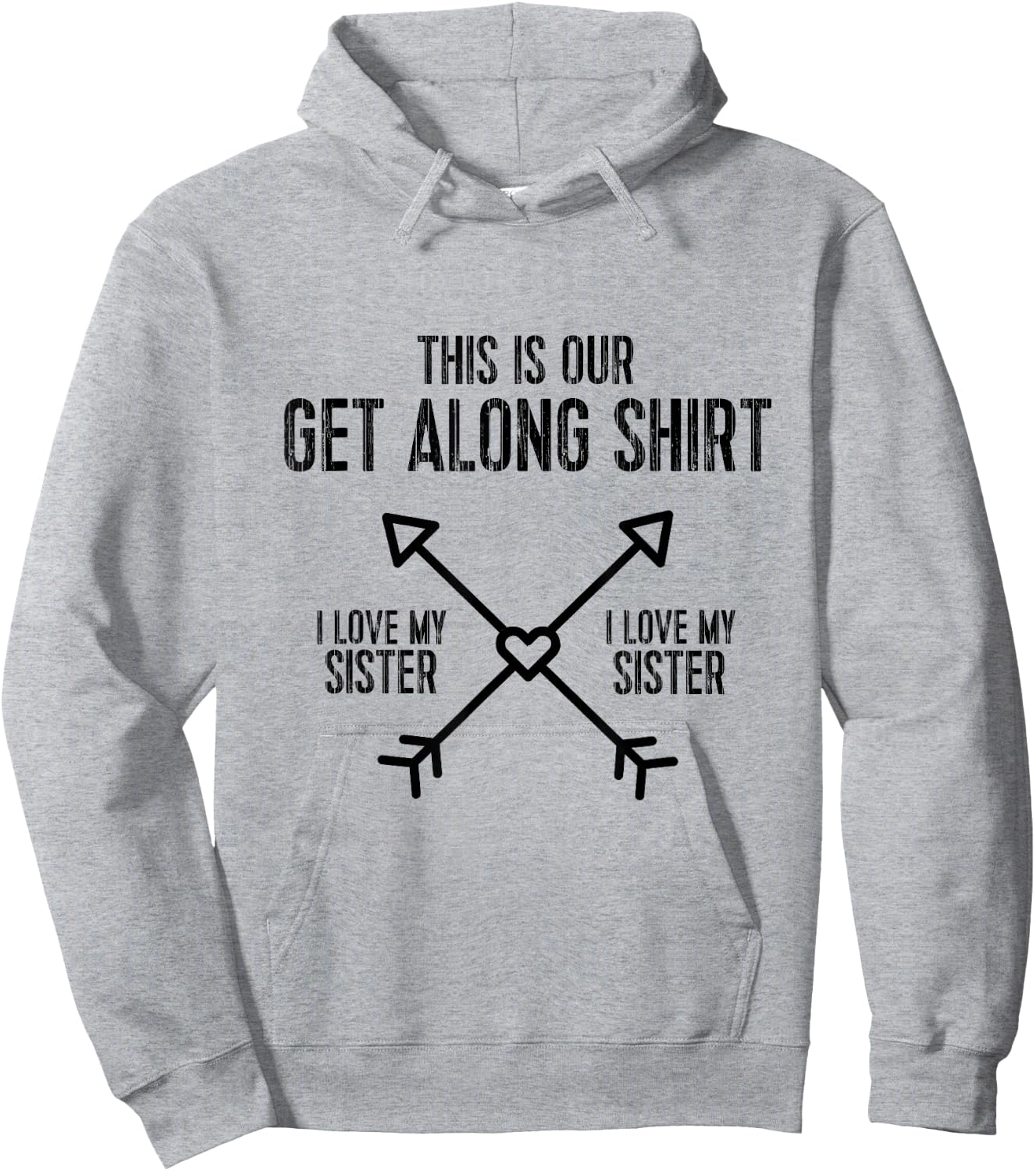 Sibling Fighting Get Along (Sister/Sister) Hoodie - Hoodie | Ash