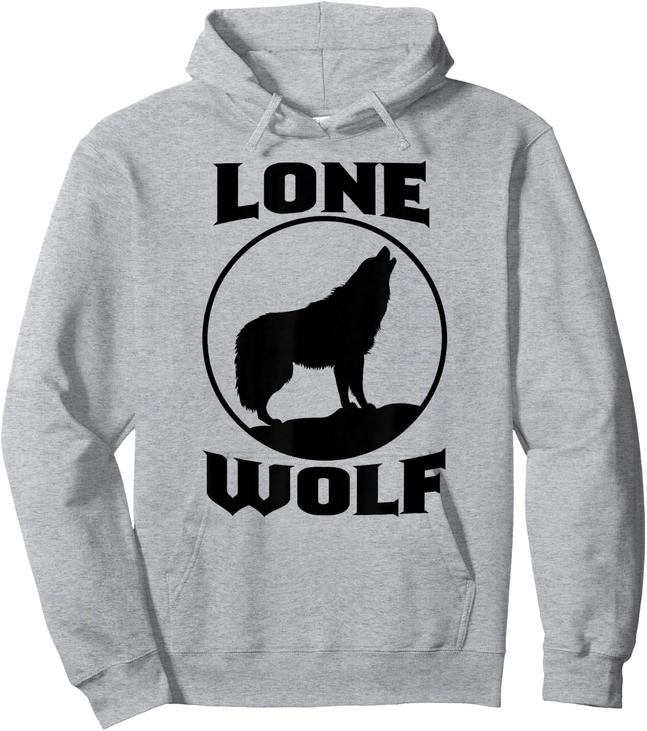 Howling Lone Wolf on Moon Nature Wildlife new Hoodie - Hoodie | Ash
