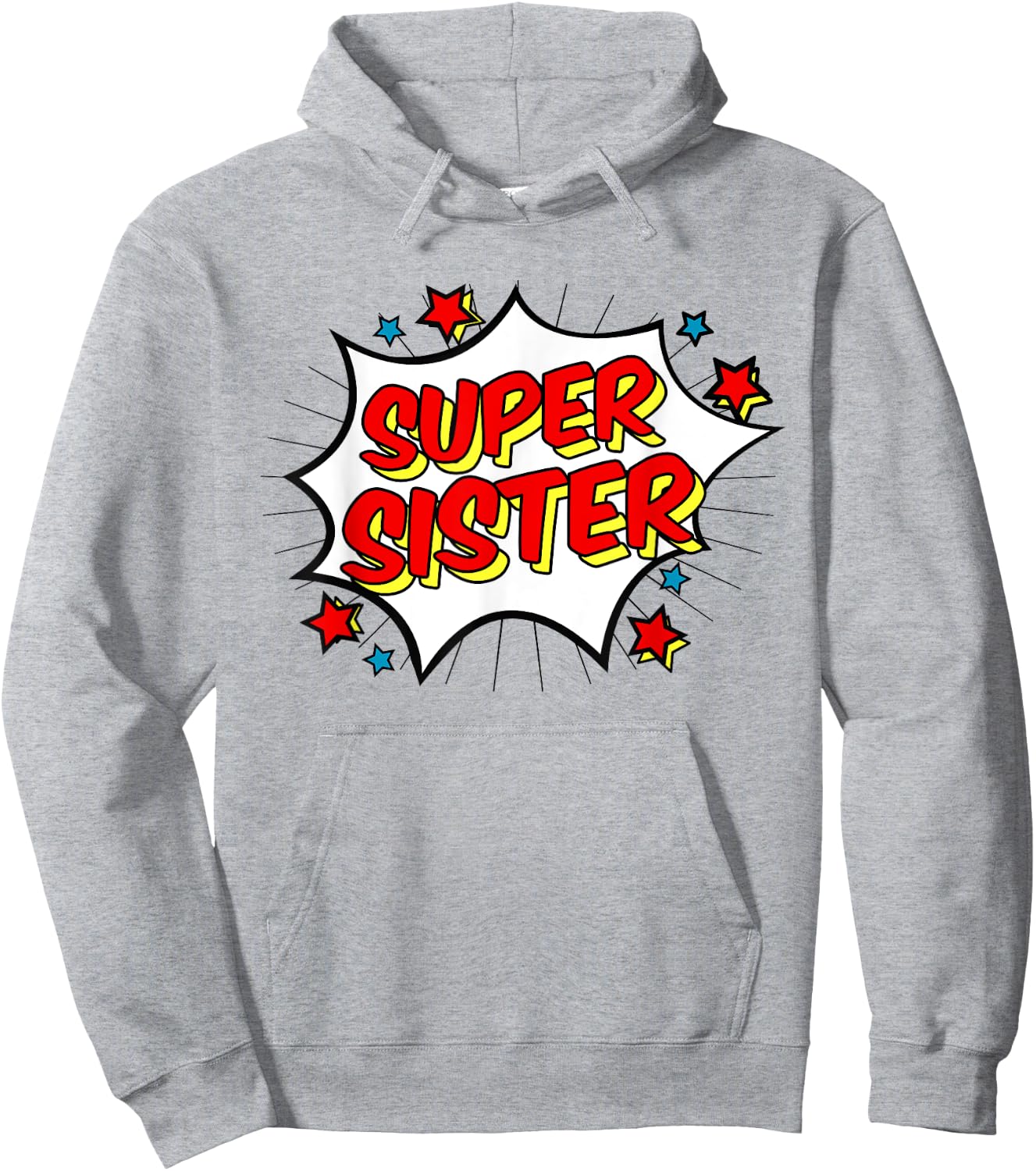 Superhero Super Sister Matching Sibling Hoodie - Hoodie | Ash